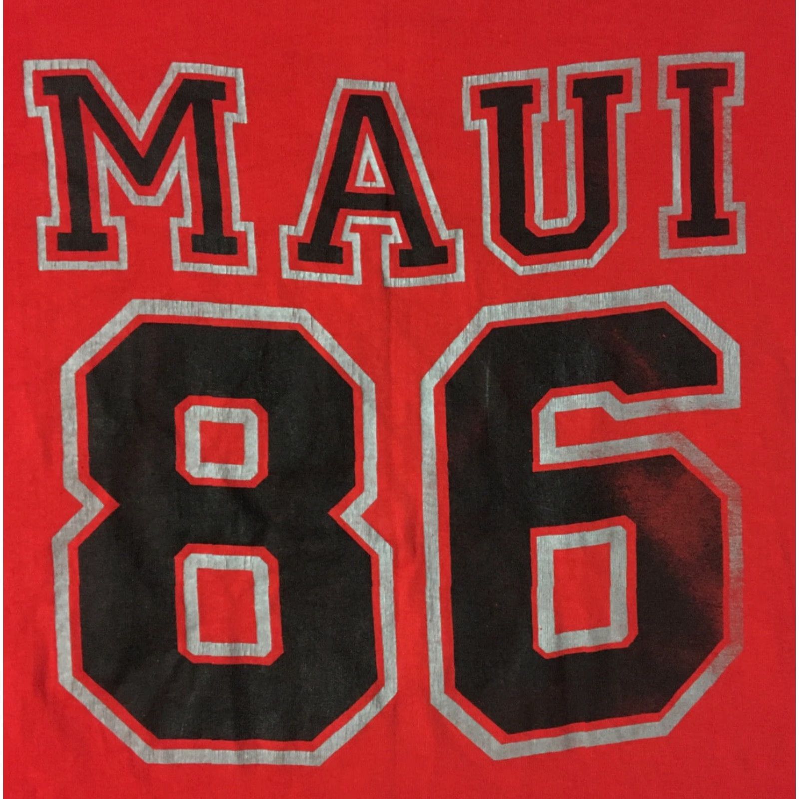TEE JAYS VINTAGE Maui Hawaii Spellout Shirt L Red Tee Jays 80s 90s Surf Ocean Aloha Banter? Size US L / EU 52-54 / 3 - 2 Thumbnail