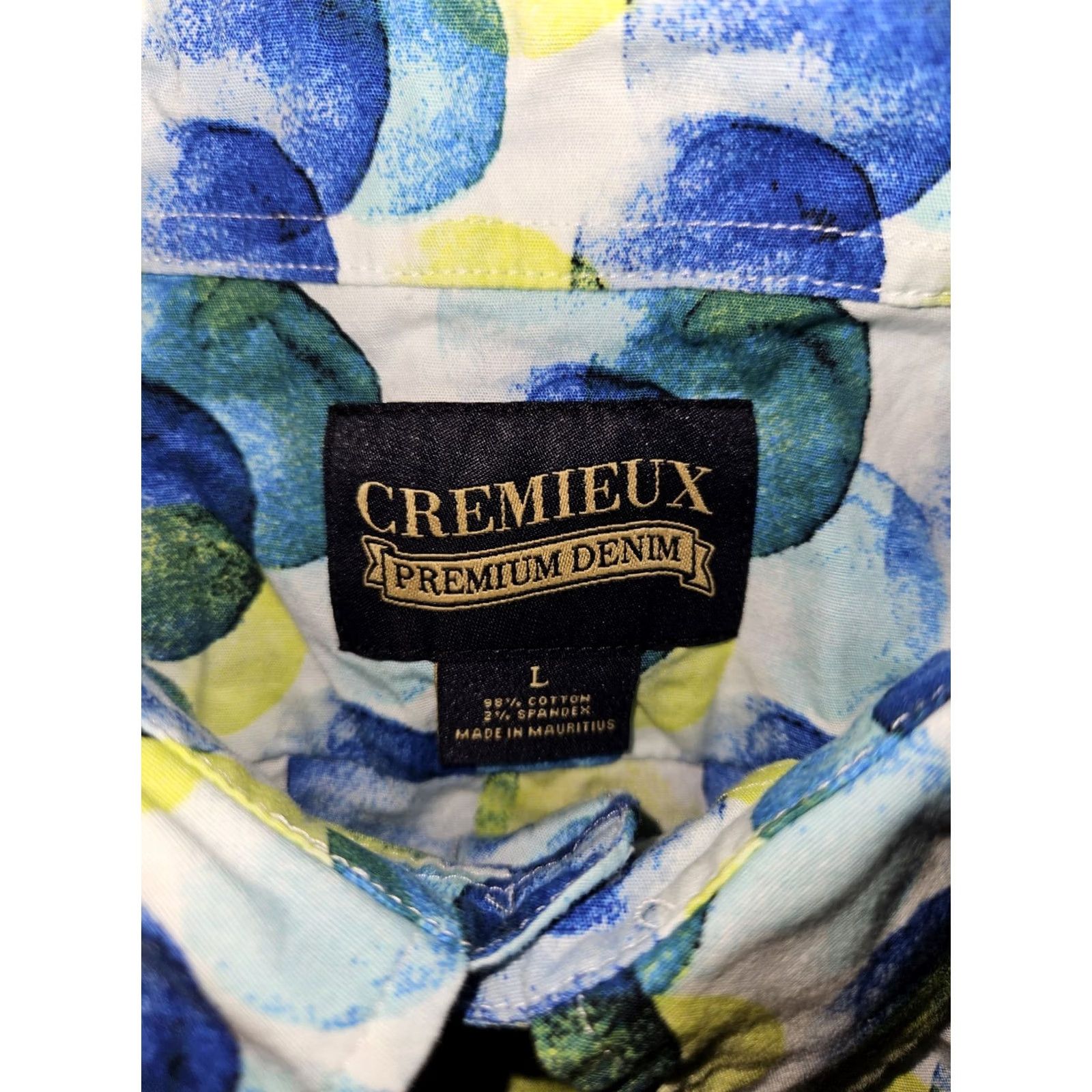 Cremieux Cremieux Button-Up Shirt Geometric Retro All Seasons Lightweight Long Sleeve Mens L Polka Dot AOP Color Multicolor Size 48 Chest (70% Poly 30% Cotton) Size US L / EU 52-54 / 3 - 2 Thumbnail