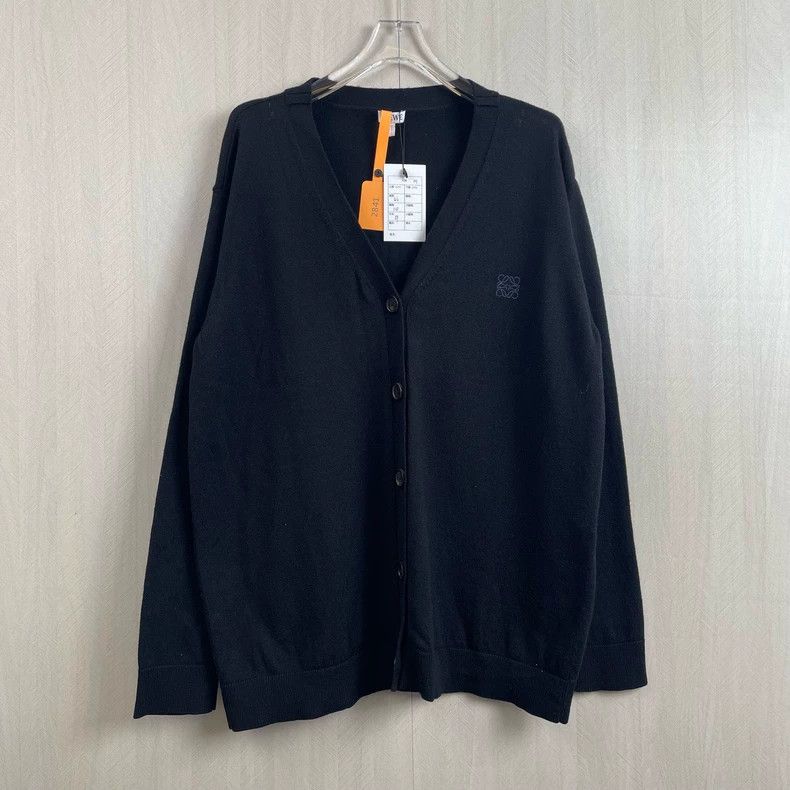 Loewe black wool cardigan by Loewe Size US M / EU 48-50 / 2 - 1 Thumbnail