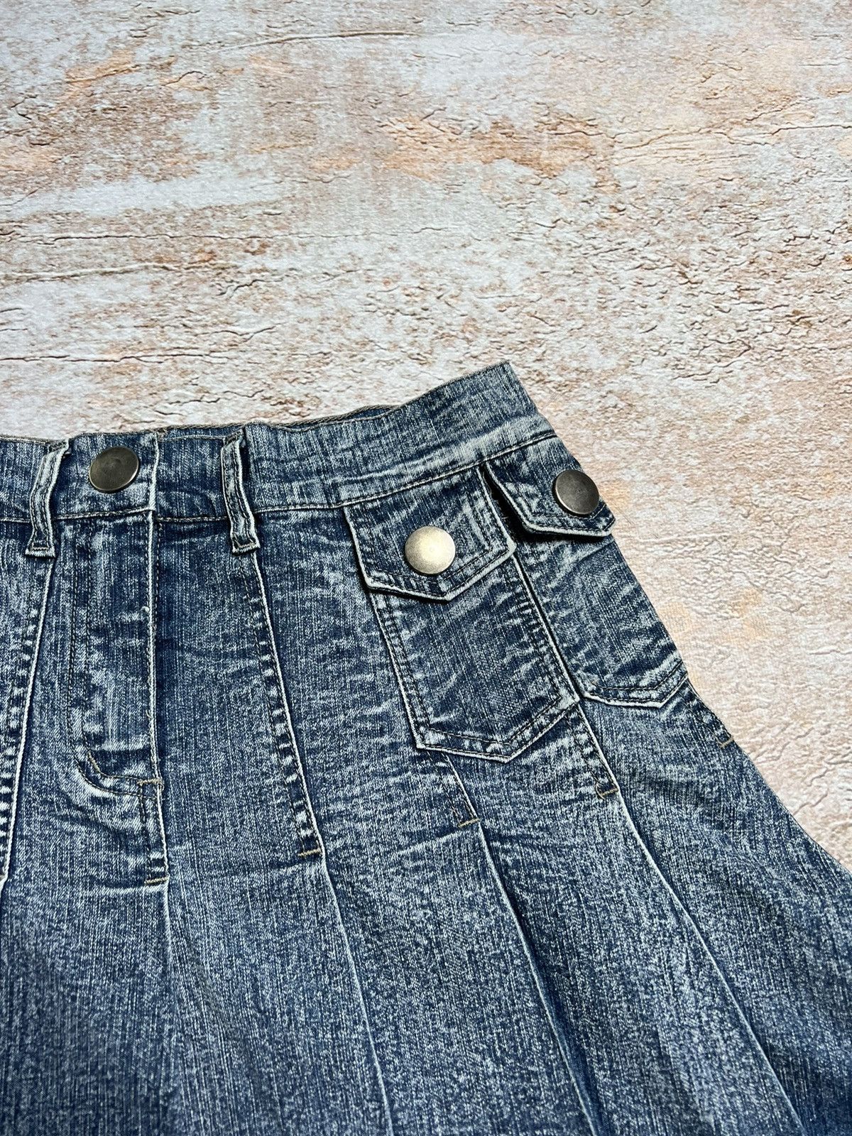 If Six Was Nine × Japanese Brand × Vintage Vintage Japanese super flare denim mini skirt Size 28" / US 6 / IT 42 - 4 Thumbnail