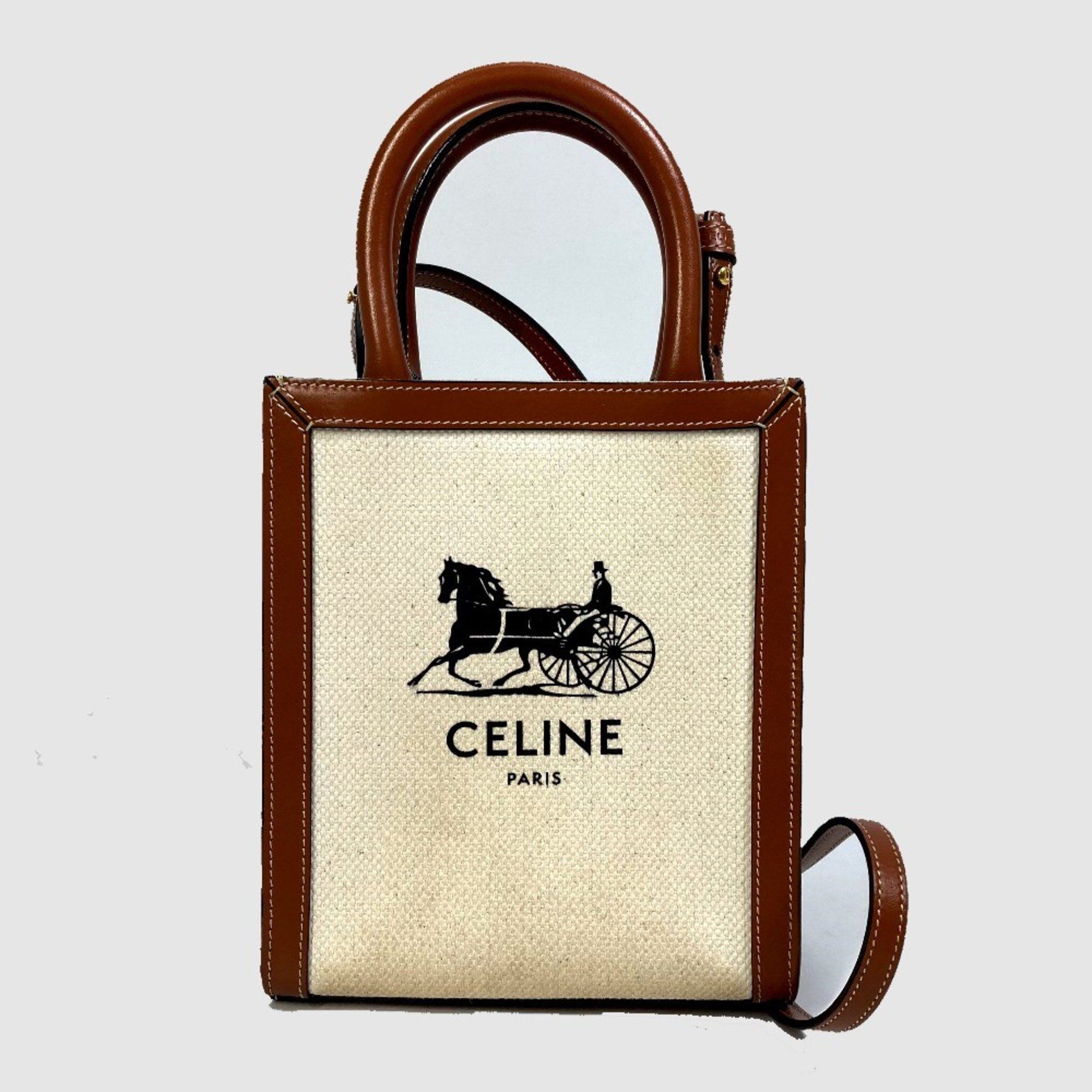 Celine CELINE 193302DCI.02NT Carriage Bag 2WAY Shoulder Bag natural Beige Size ONE SIZE - 1 Thumbnail