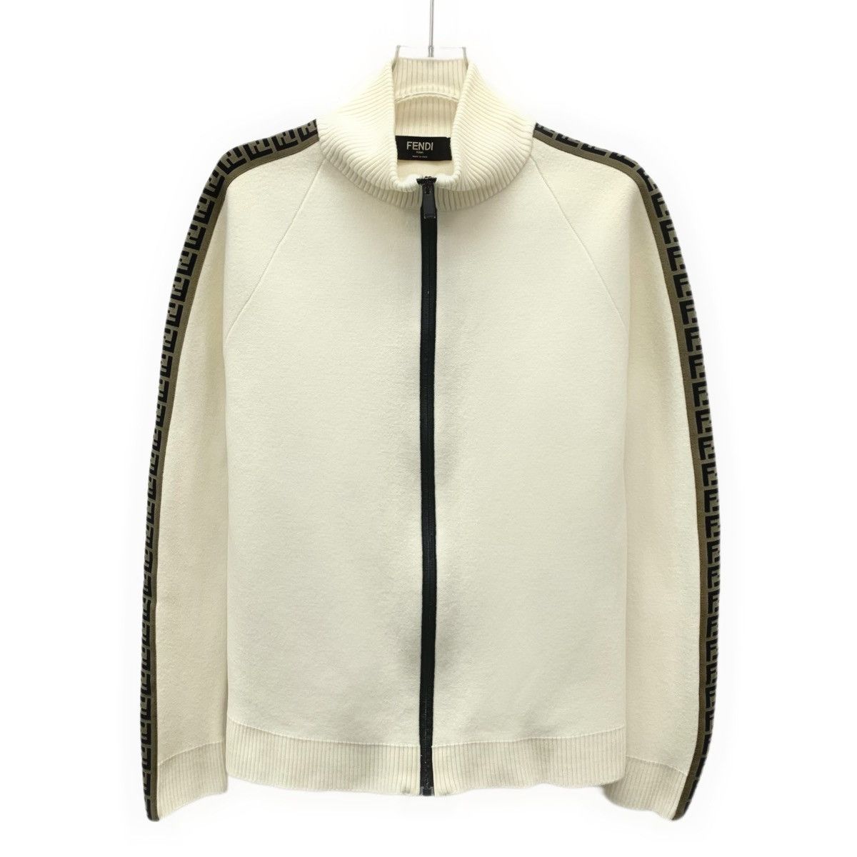 Fendi Fendi Stand Collar Zipper Long Sleeve Knit Jacket K26WX Size US L / EU 52-54 / 3 - 1 Thumbnail