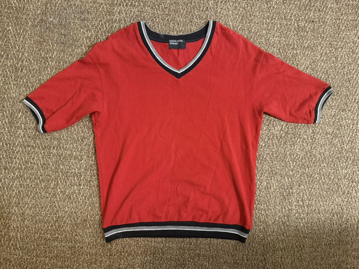Enfants Riches Deprimes Enfants Knit London Prep Red V-neck Sweater Shirt Size US M / EU 48-50 / 2 - 2 Thumbnail