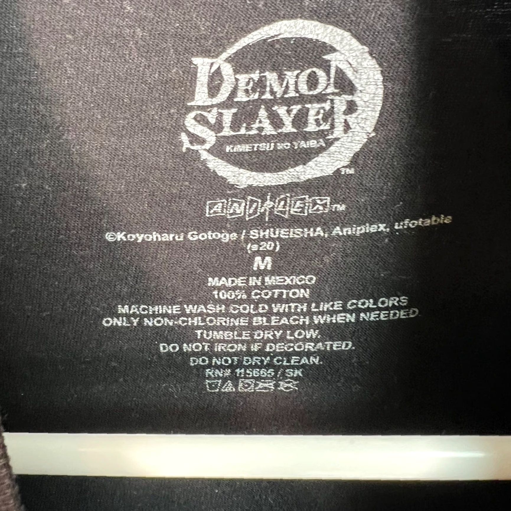 Vintage Demon Slayer T-Shirt Demon Slayer Anime Graphic Black Cotton Mens M Crew Neck Short Sleeve Adult Mens Medium Size US M / EU 48-50 / 2 - 3 Thumbnail