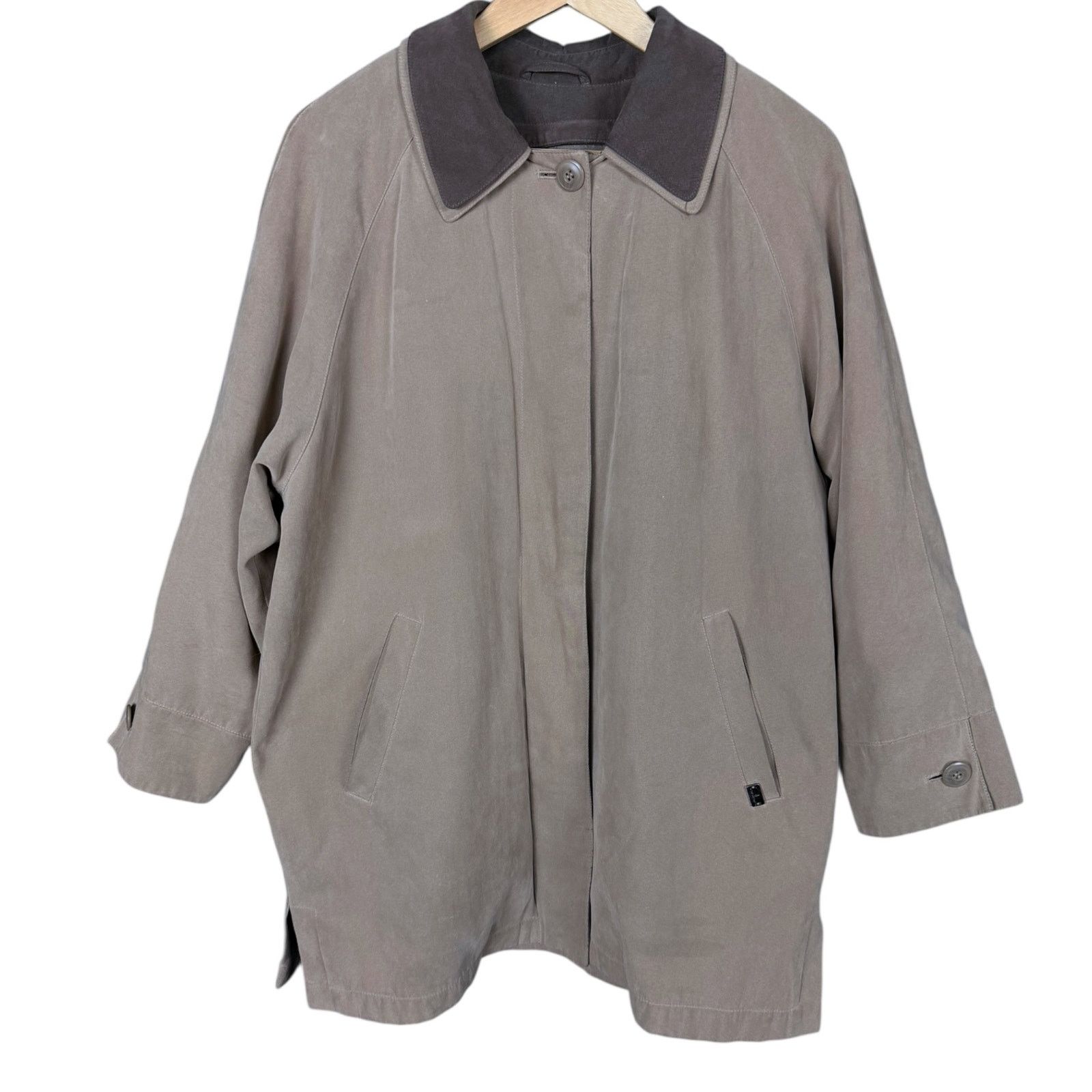 London Fog London Fog Beige Brown Men's Medium Fleece Lined Trench Coat Size US M / EU 48-50 / 2 - 22 Thumbnail