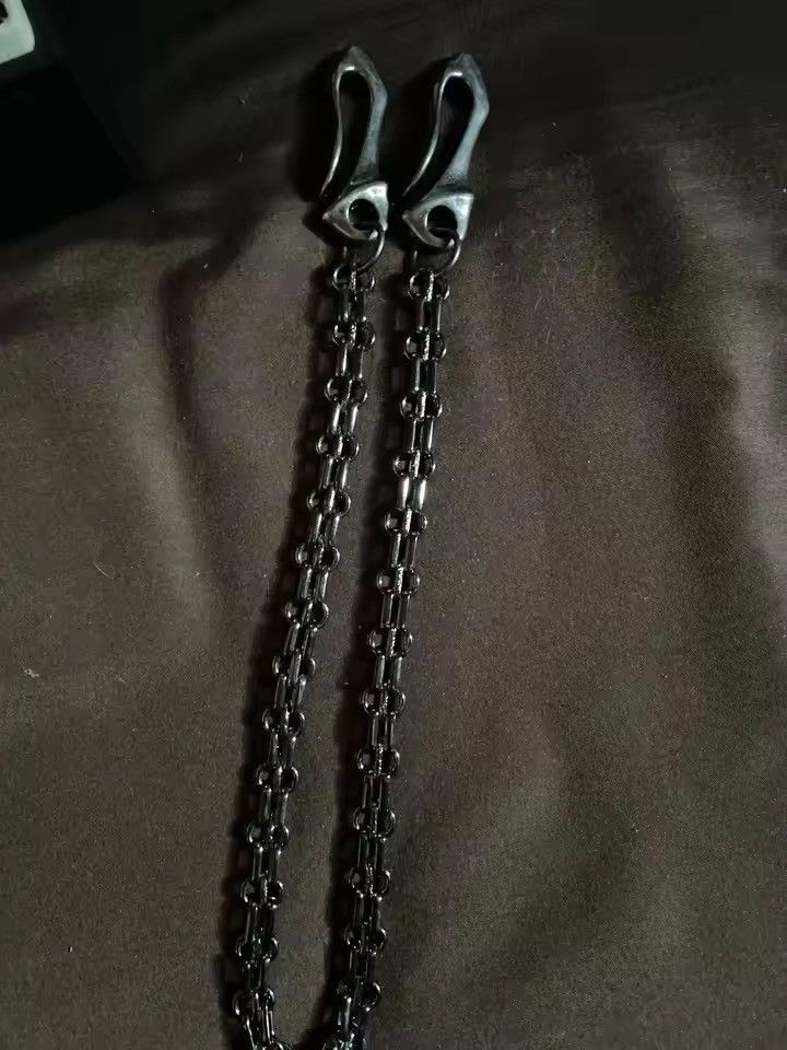 Vintage Gunmetal black trousers biker Wallet Chain Size ONE SIZE - 9 Thumbnail