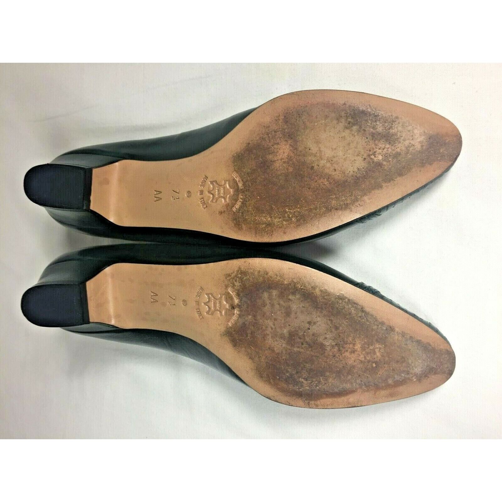 Other Amalfi Womens Italy Made Green Leather Cap Toe Shoes Sz 7.5 Size US 7.5 / IT 37.5 - 11 Thumbnail
