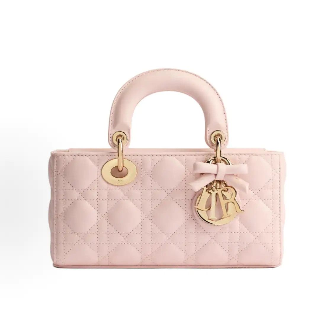 Dior DIOR Lady D-Joy Small pink sheepskin rattan plaid quilted crossbody bag Size ONE SIZE - 1 Thumbnail