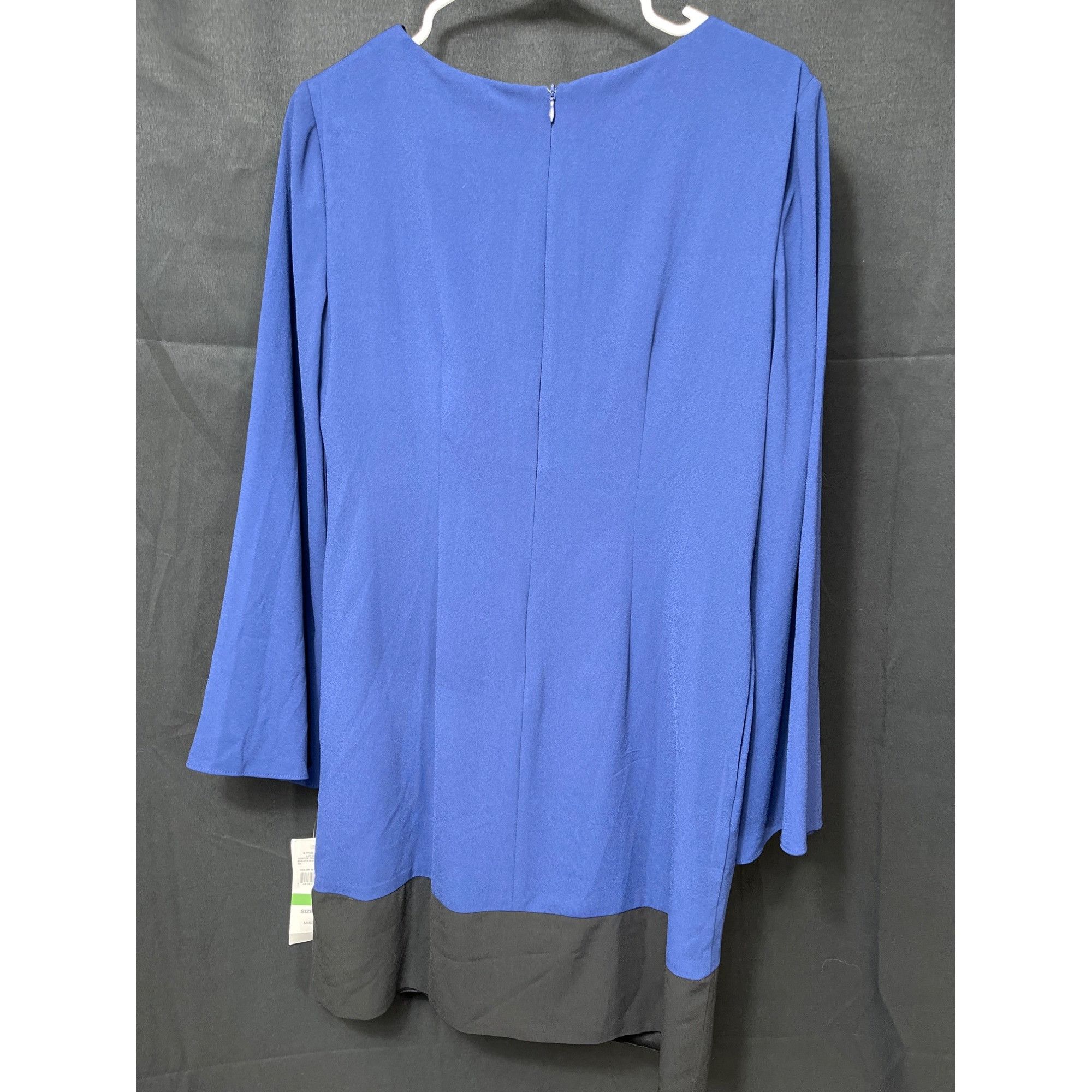 Designer S.L. Fashions SKU 7581 Womens Blue and Black Colorblock Dres Size M / US 6-8 / IT 42-44 - 2 Thumbnail