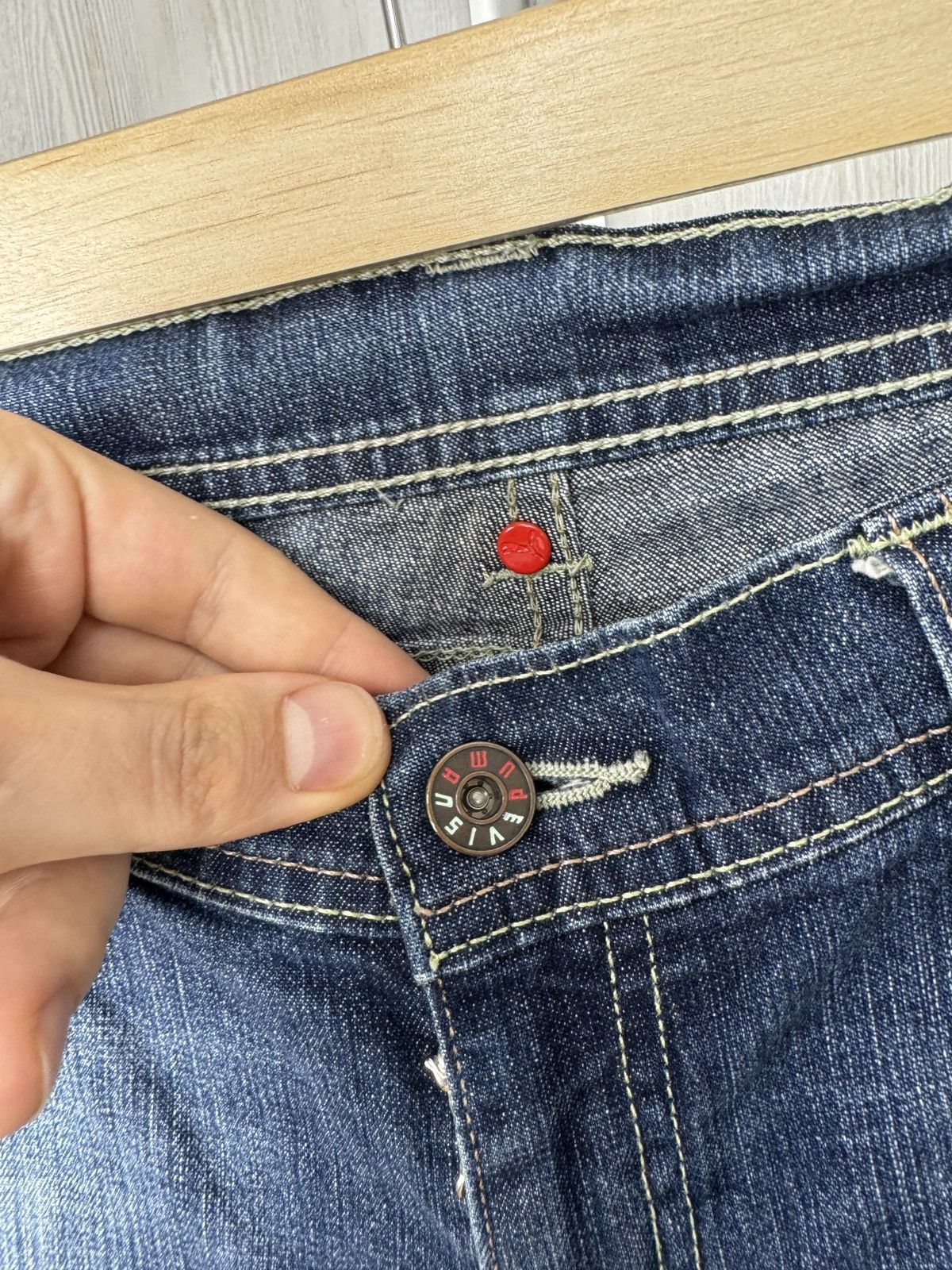 Evisu Evisu Puma Vintage 00s Washed Denim Y2K Flared Pants Jeans Size 34" / US 12 / IT 48 - 8 Thumbnail