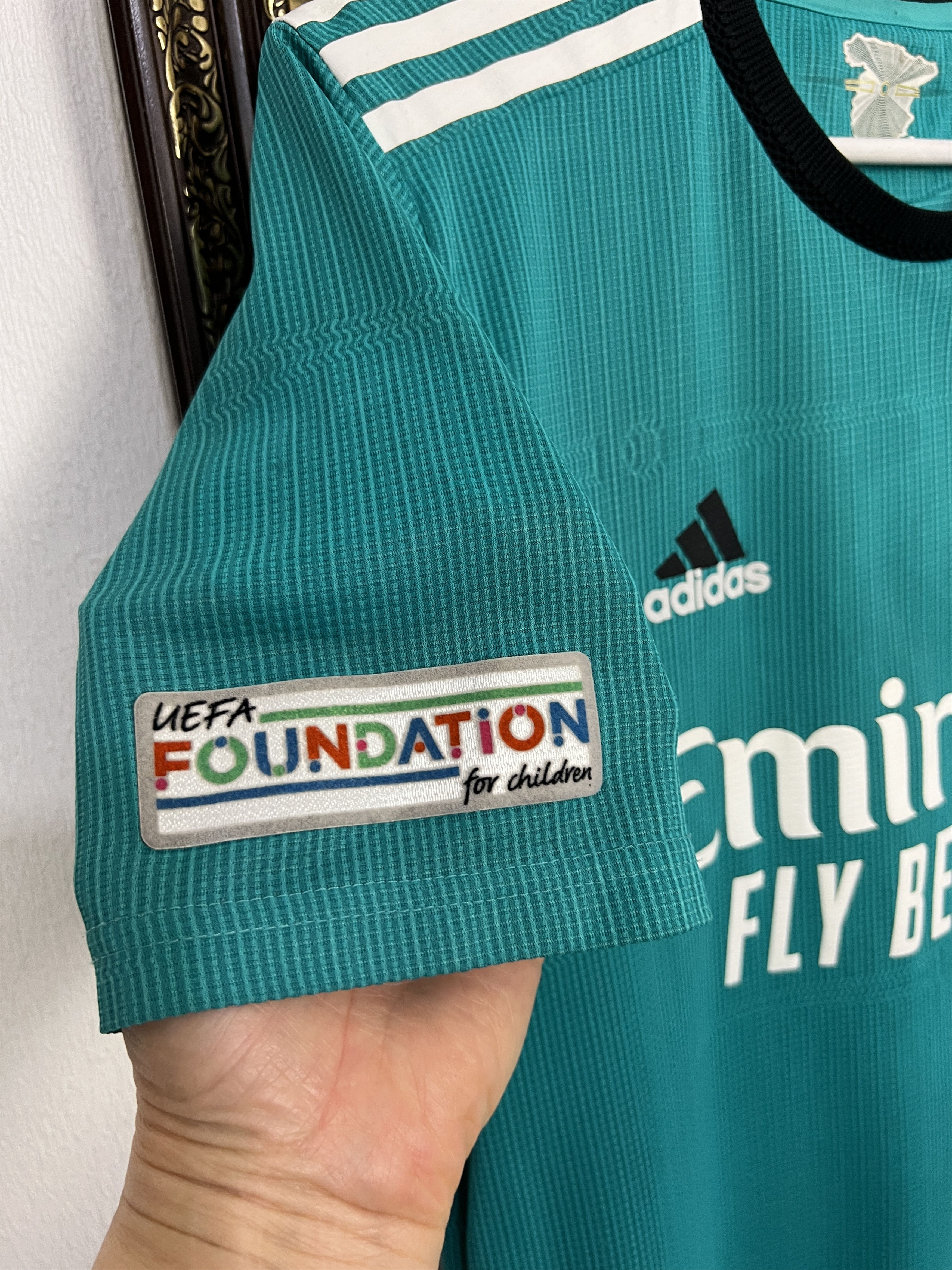 Adidas Real Madrid Third football shirt 2021 Soccer #10 Figo Jersey Size US XS / EU 42 / 0 - 5 Thumbnail