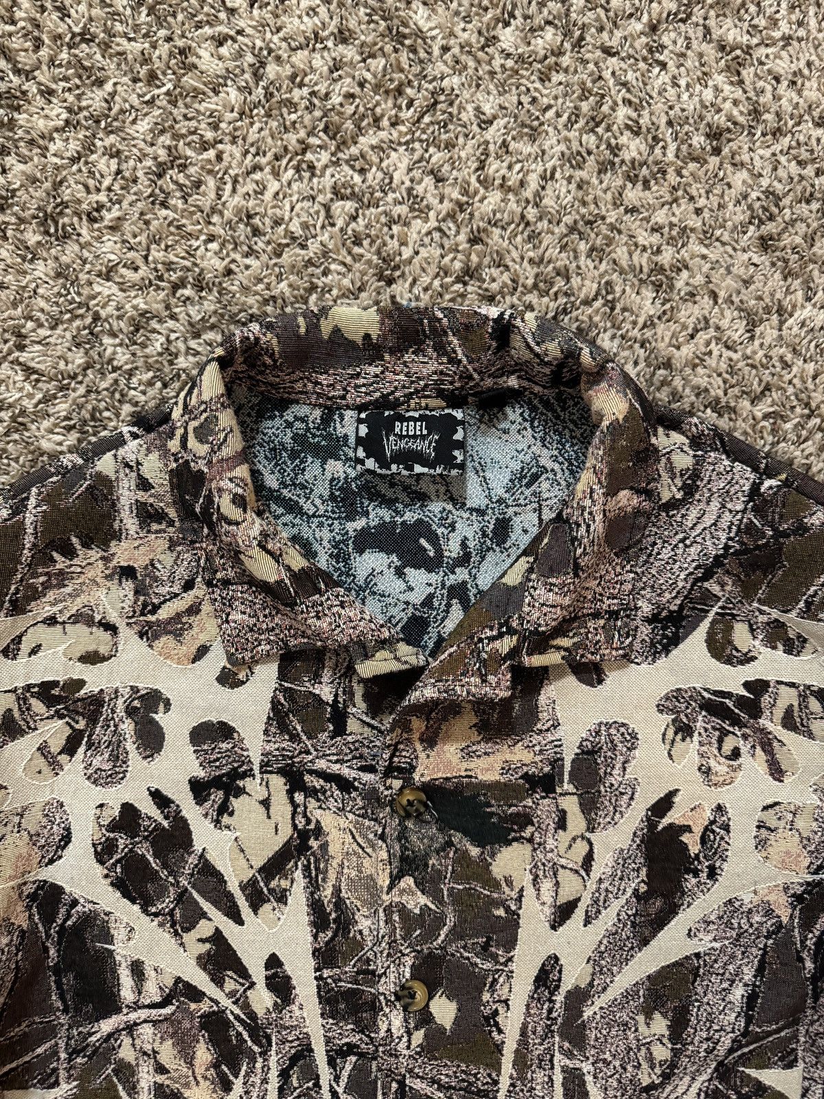 Other Rebel Vengeance - Woodland Camo Tapestry Jacket Size US L / EU 52-54 / 3 - 4 Thumbnail