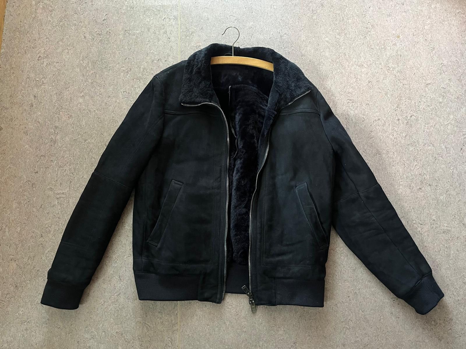 Drome "Drome" Dark Blue Navy Shearling Lambskin Leather Jacket M Size US M / EU 48-50 / 2 - 6 Thumbnail