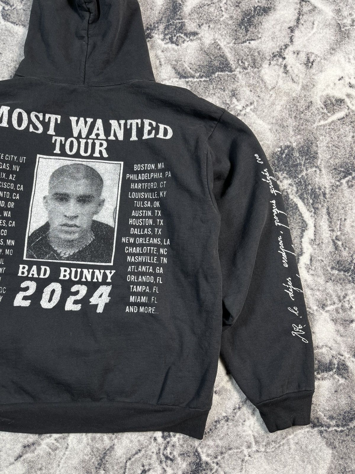 Band Tees Bad Bunny Most Wanted Tour Black Hoodie Size US L / EU 52-54 / 3 - 11 Thumbnail