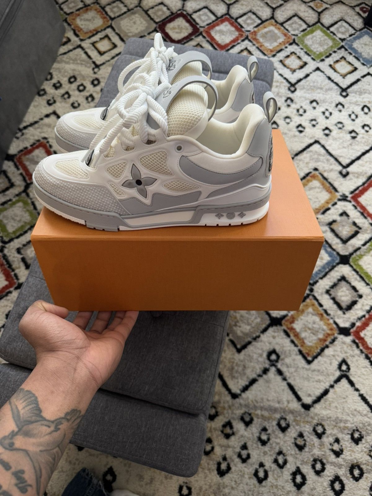 Louis Vuitton × Virgil Abloh LV Skate Shoes | Grailed