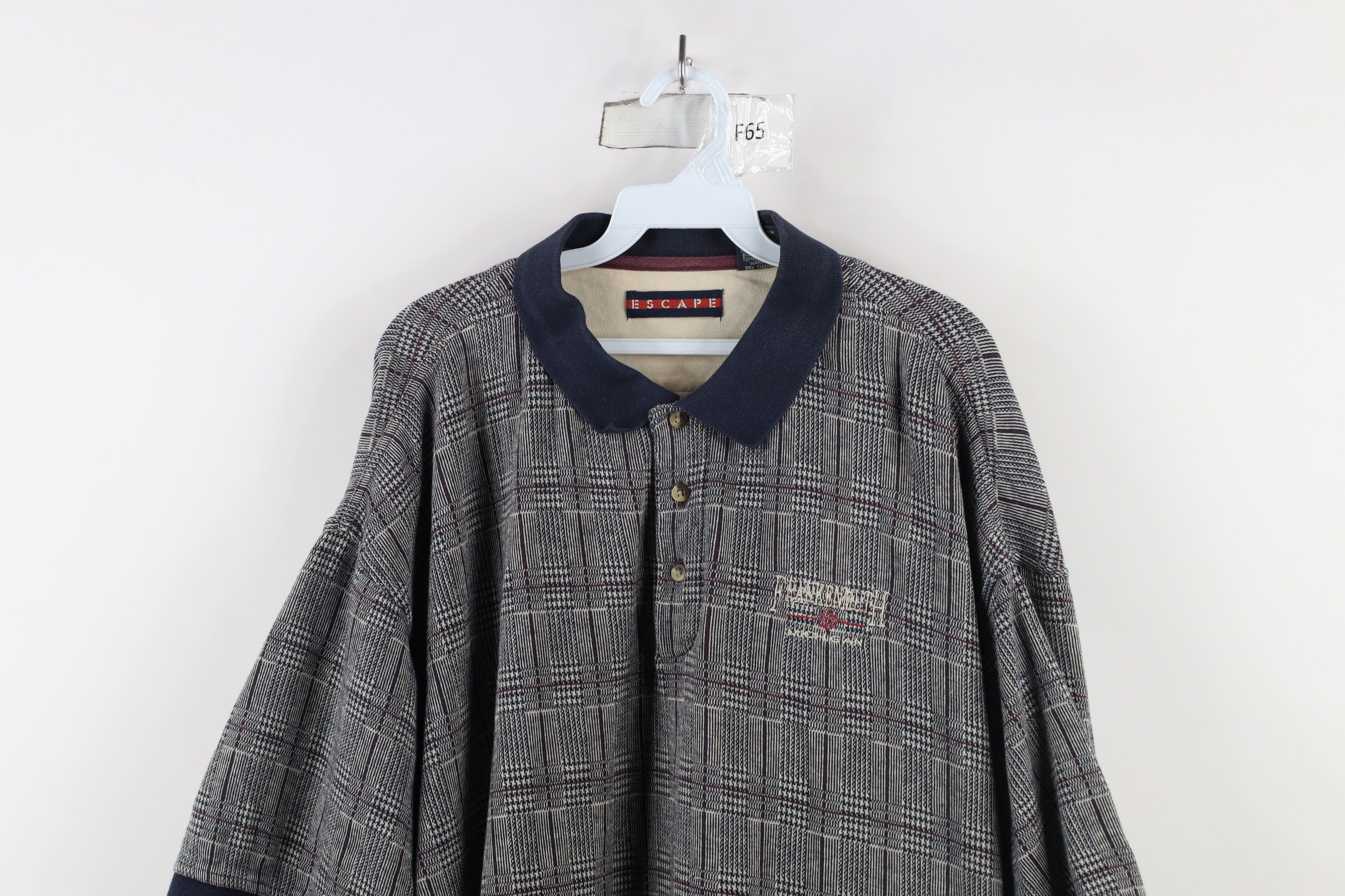 Vintage Vintage 90s Streetwear Frankenmuth Michigan Knit Polo Shirt Size US XL / EU 56 / 4 - 2 Thumbnail