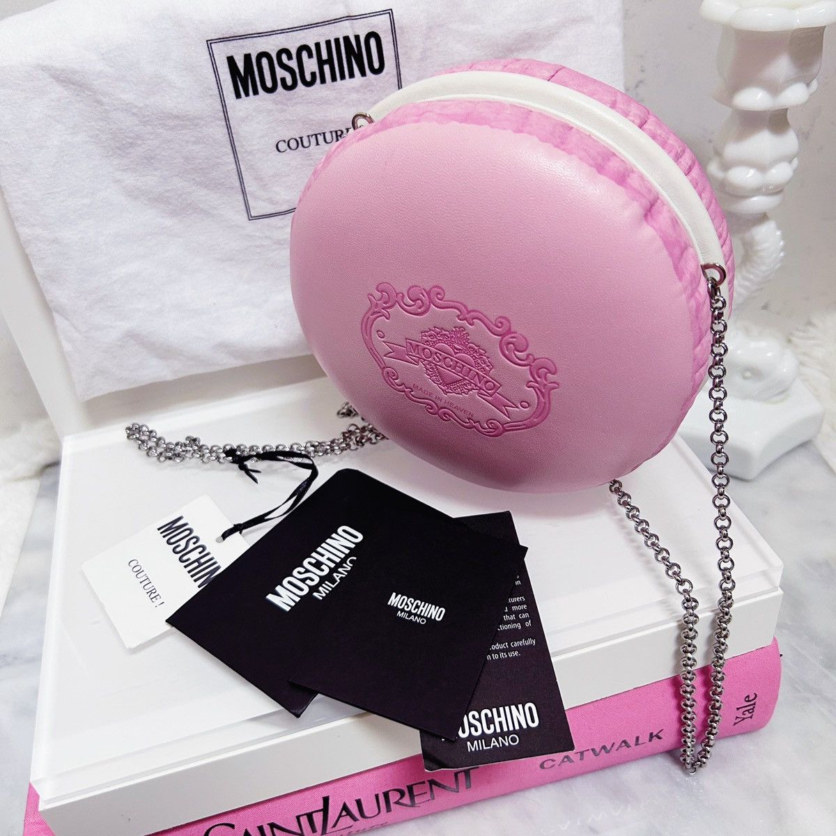 Moschino Authentic Moschino RARE Macaron Pink Marie Antoinette Bag Size ONE SIZE - 12 Thumbnail
