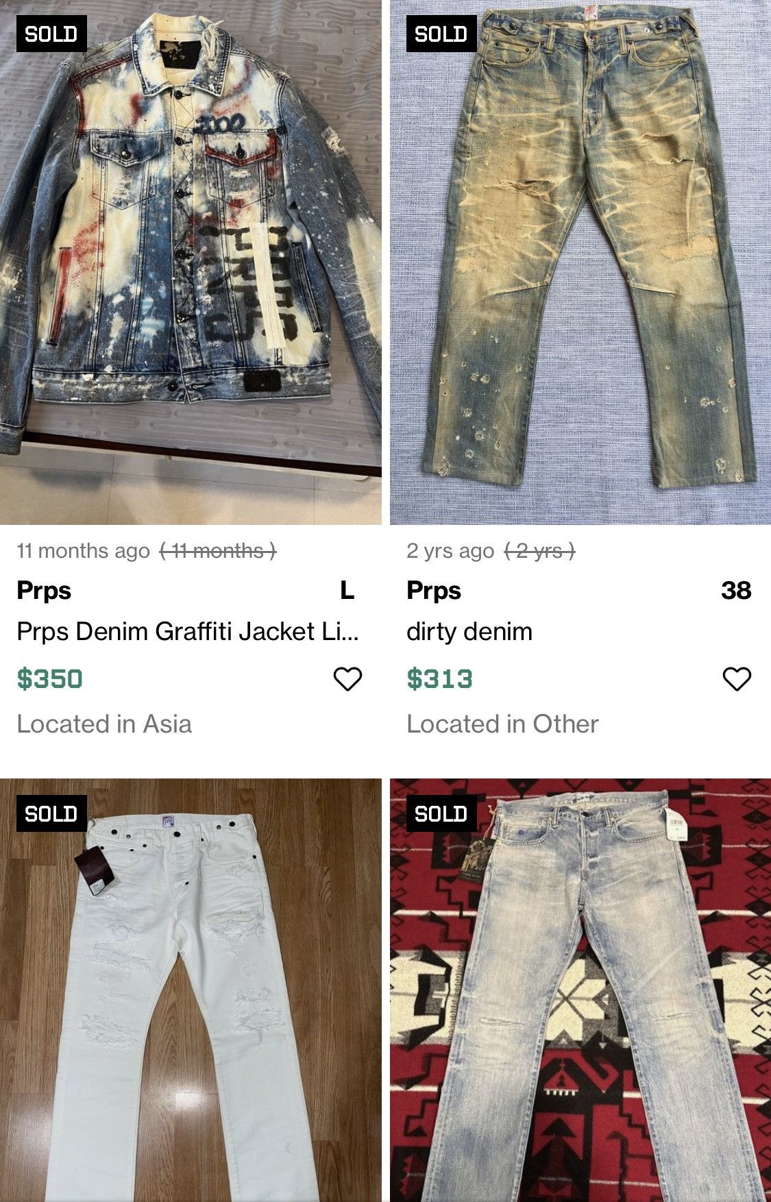 Prps $482 OG PRPS JAPAN PATCH WORK JEANS DENIM SLIM DISTRESSED Size US 38 / EU 54 - 12 Thumbnail