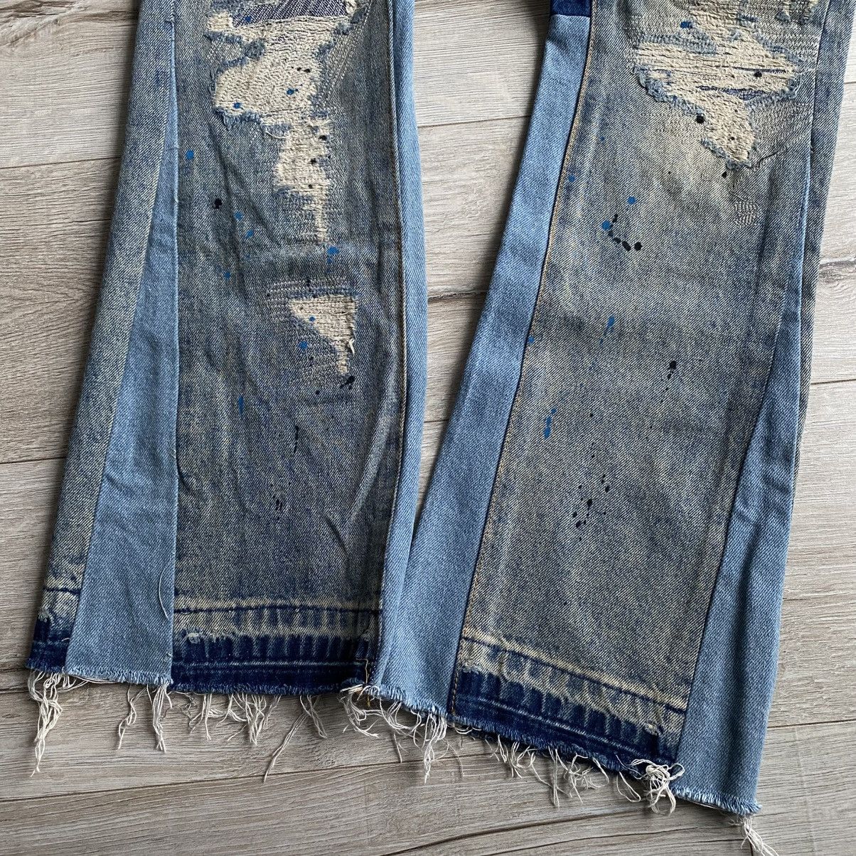 Japanese Brand Reworked Flared Gallery Dept. Custom Jeans Japanese Style Size US 34 / EU 50 - 3 Thumbnail