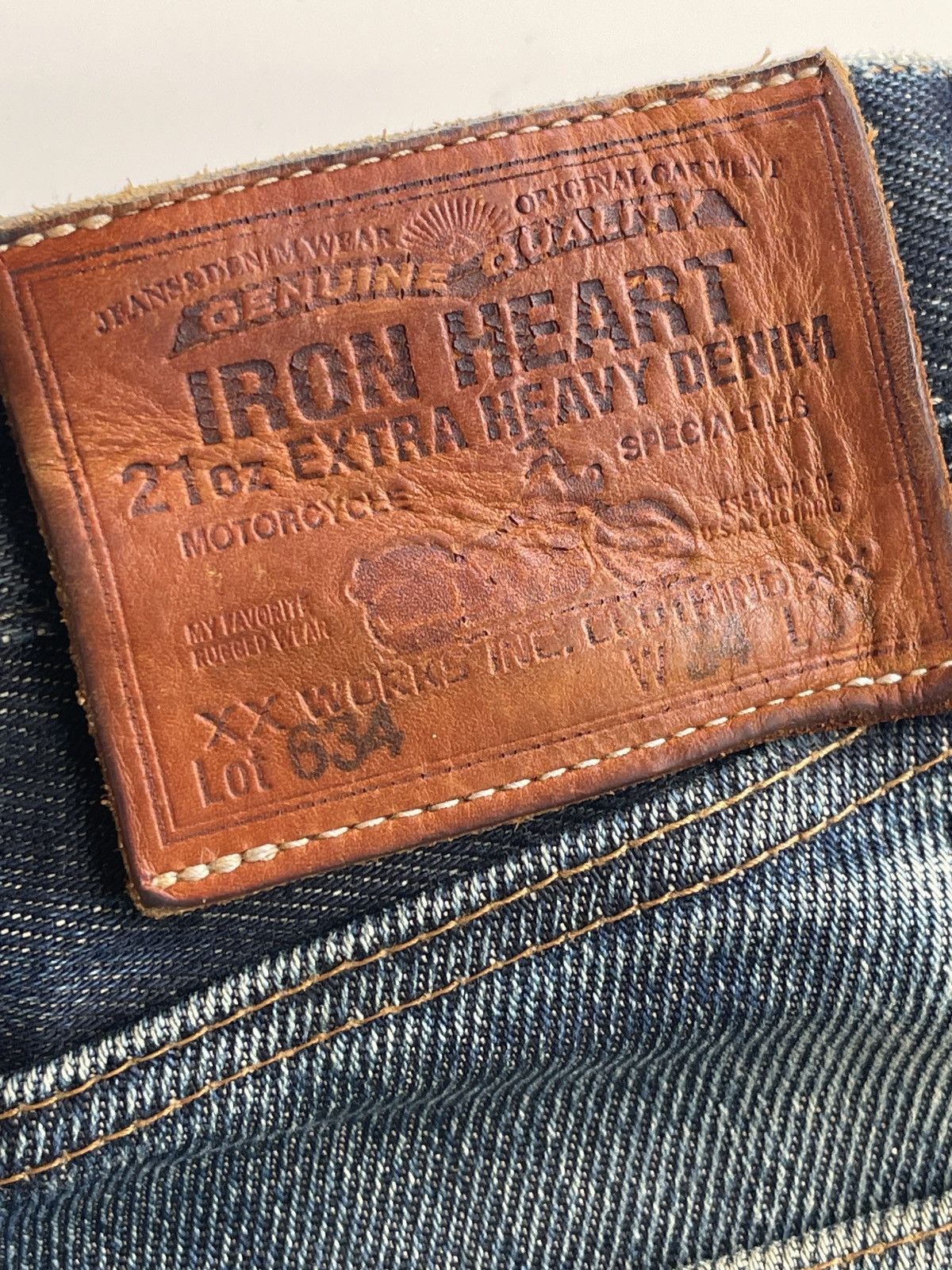 Iron Heart Iron Heart Lot 634 21oz Extra Heavy Denim Distressed Size US 34 / EU 50 - 18 Thumbnail