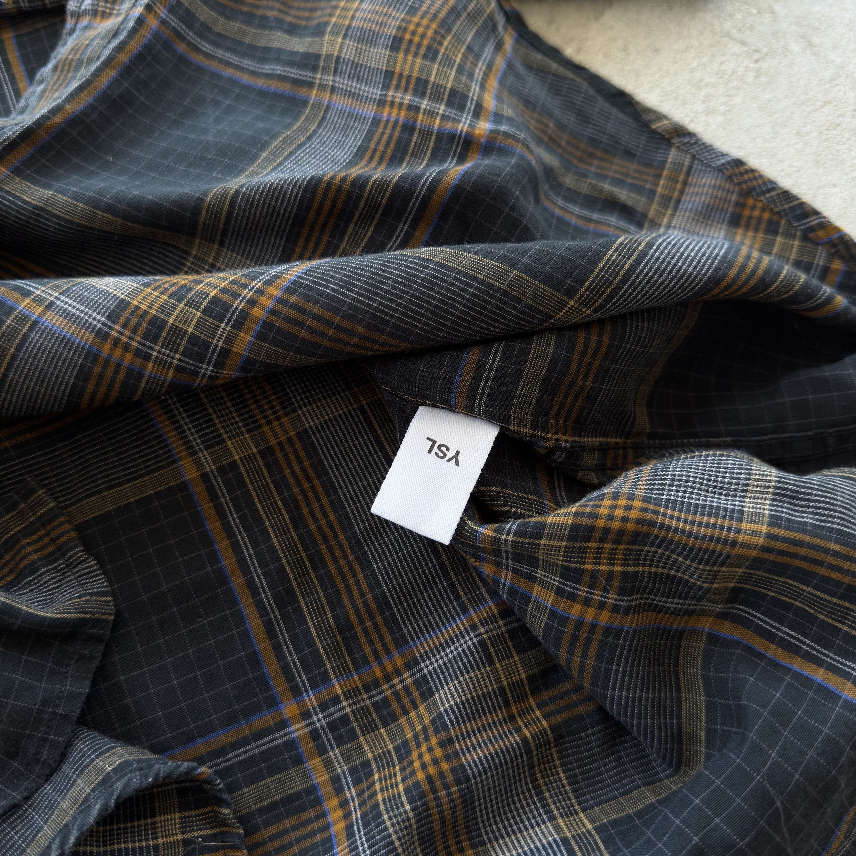Yves Saint Laurent Vintage Saint Laurent Jeans Plaid Flannel Shirt Size L Size US L / EU 52-54 / 3 - 6 Thumbnail
