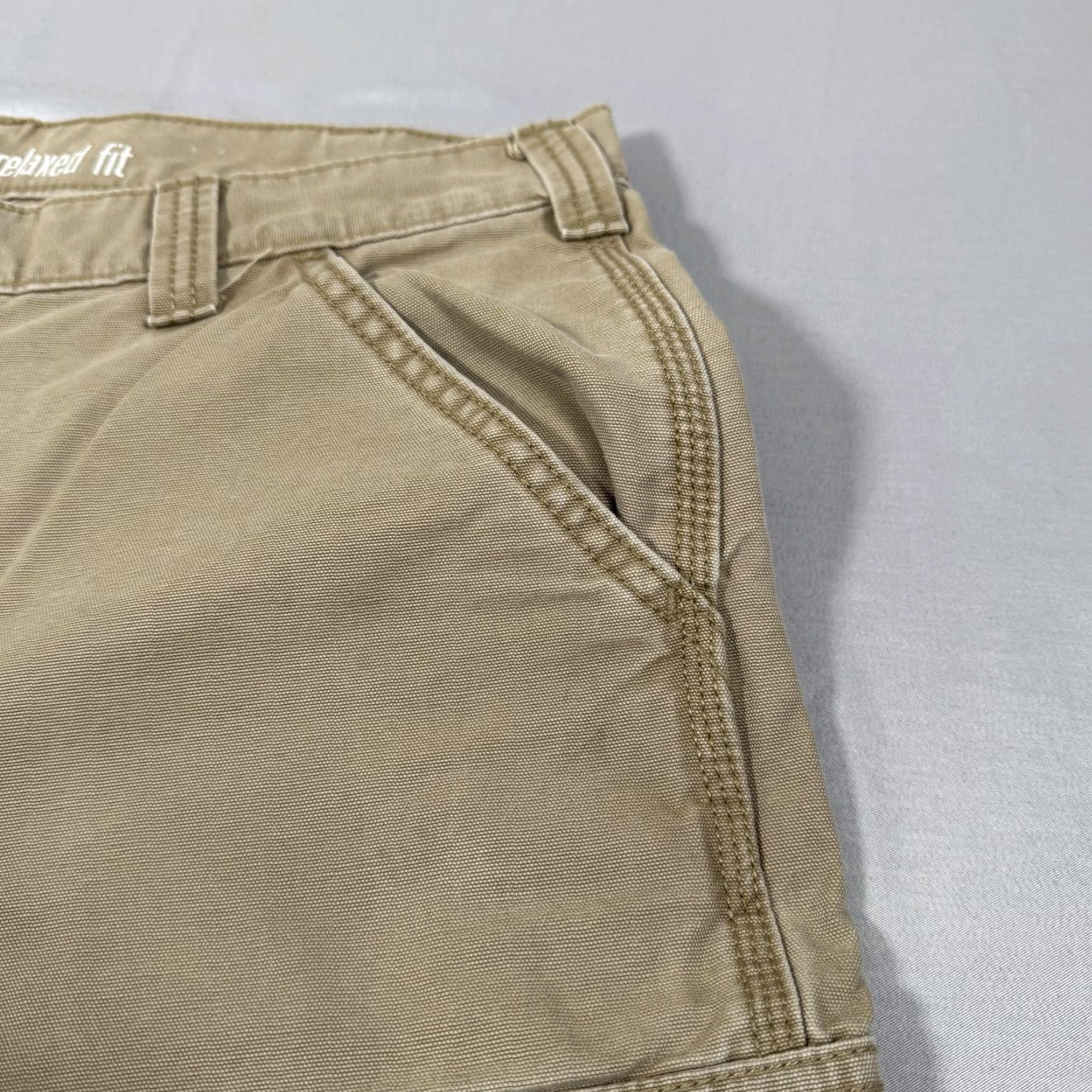 Carhartt Carhartt Pants Mens 34x30 Beige Canvas Cargo Relaxed Fit Utility Workwear 100272 Size US 34 / EU 50 - 5 Thumbnail