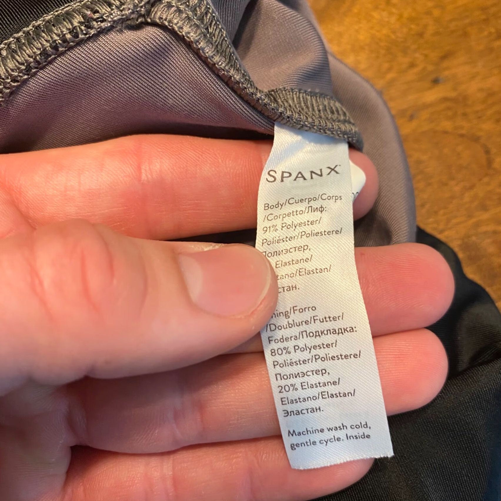 Spanx Spanx Leggings Womens 1X Plus Gray Velvet Velour High Waist Workout Pants Size 1X Womens Gray Velour Athleisure Leggings Size 40" / US 18 - 4 Thumbnail