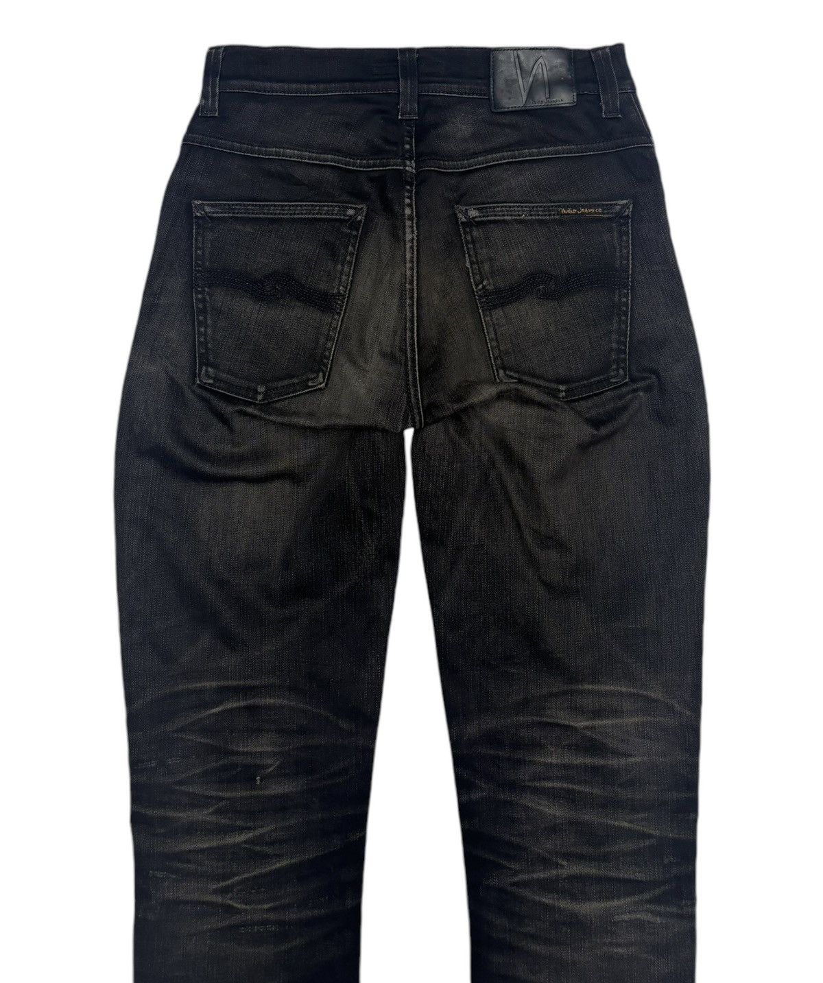 Japanese Brand × Nudie Jeans NUDIE JEANS GRIM TIM DEEP BLACK WORN DISTRESS DENIM Size 27" / US 4 / IT 40 - 4 Thumbnail