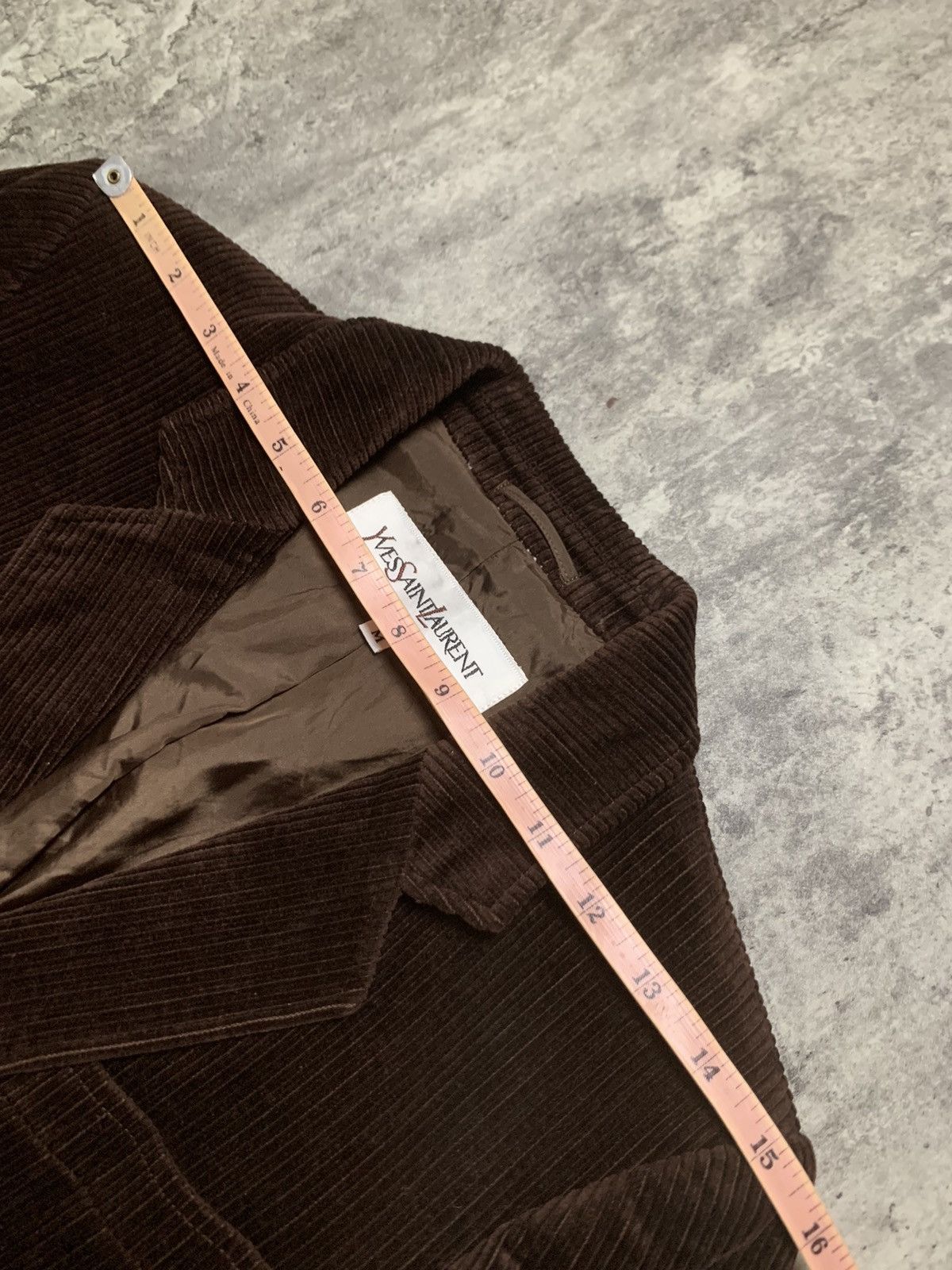 Yves Saint Laurent VINTAGE 90s YVES SAINT LAURENT PARIS BROWN CORDUROY BLAZER Size M / US 6-8 / IT 42-44 - 13 Thumbnail