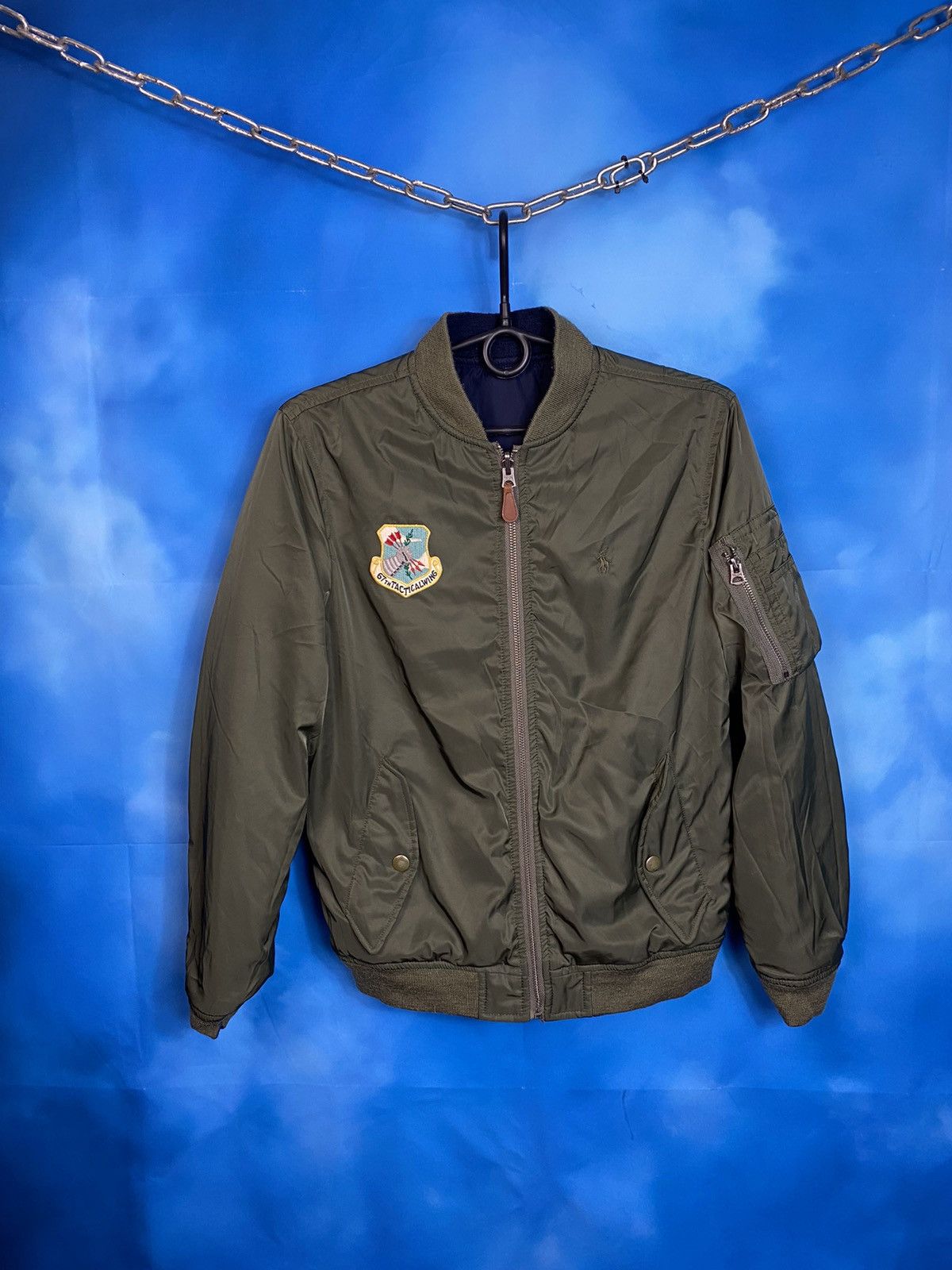 Polo Ralph Lauren × Ralph Lauren × Vintage 🔥 RALPH LAUREN TWO WAY BOMBER JACKET ( 14-16 years ) Size US XS / EU 42 / 0 - 4 Thumbnail