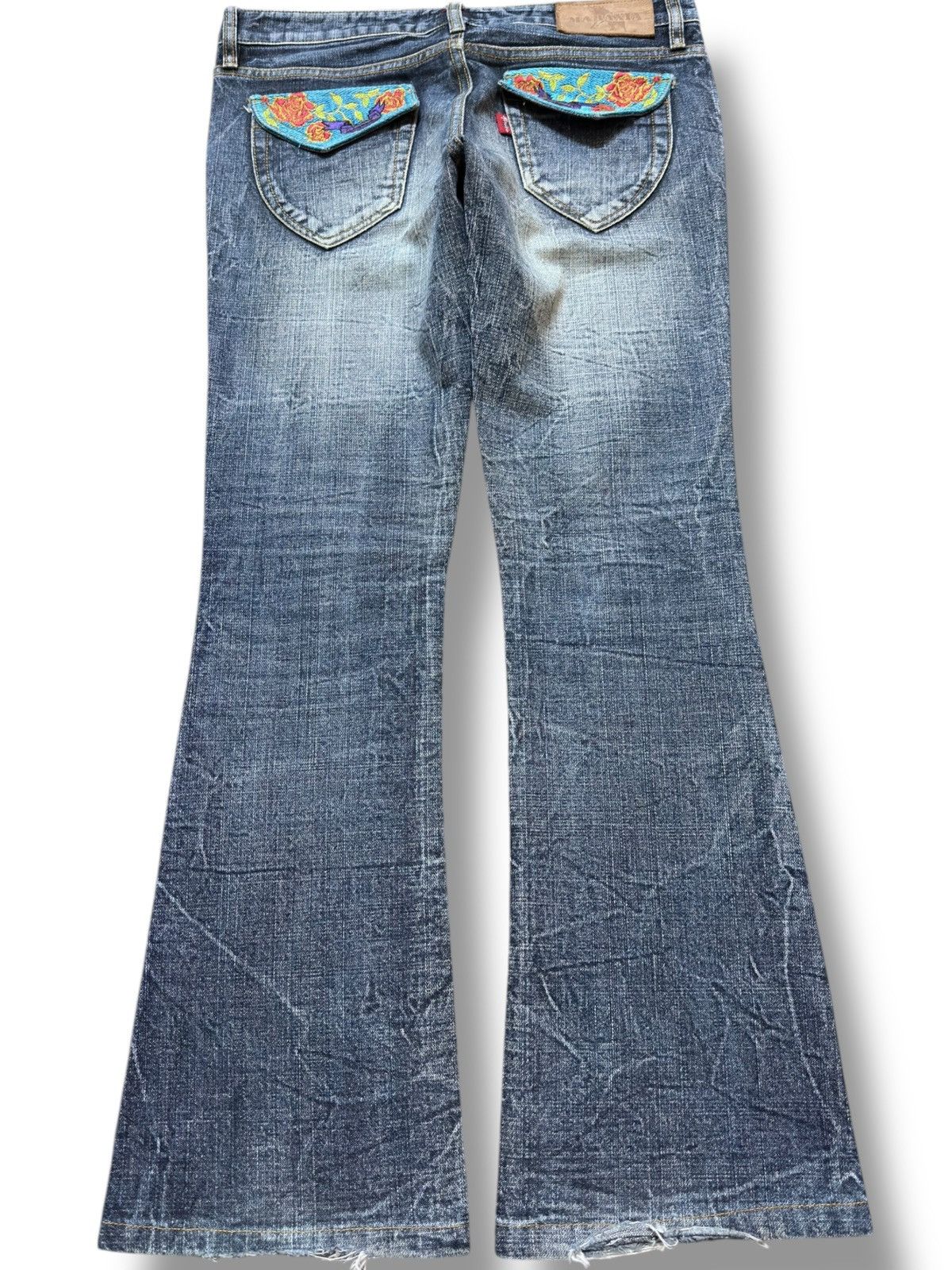 Margaret Howell Vintage Maraxia Women Flare Bootcut Distressed Denim Size US 30 / EU 46 - 5 Thumbnail