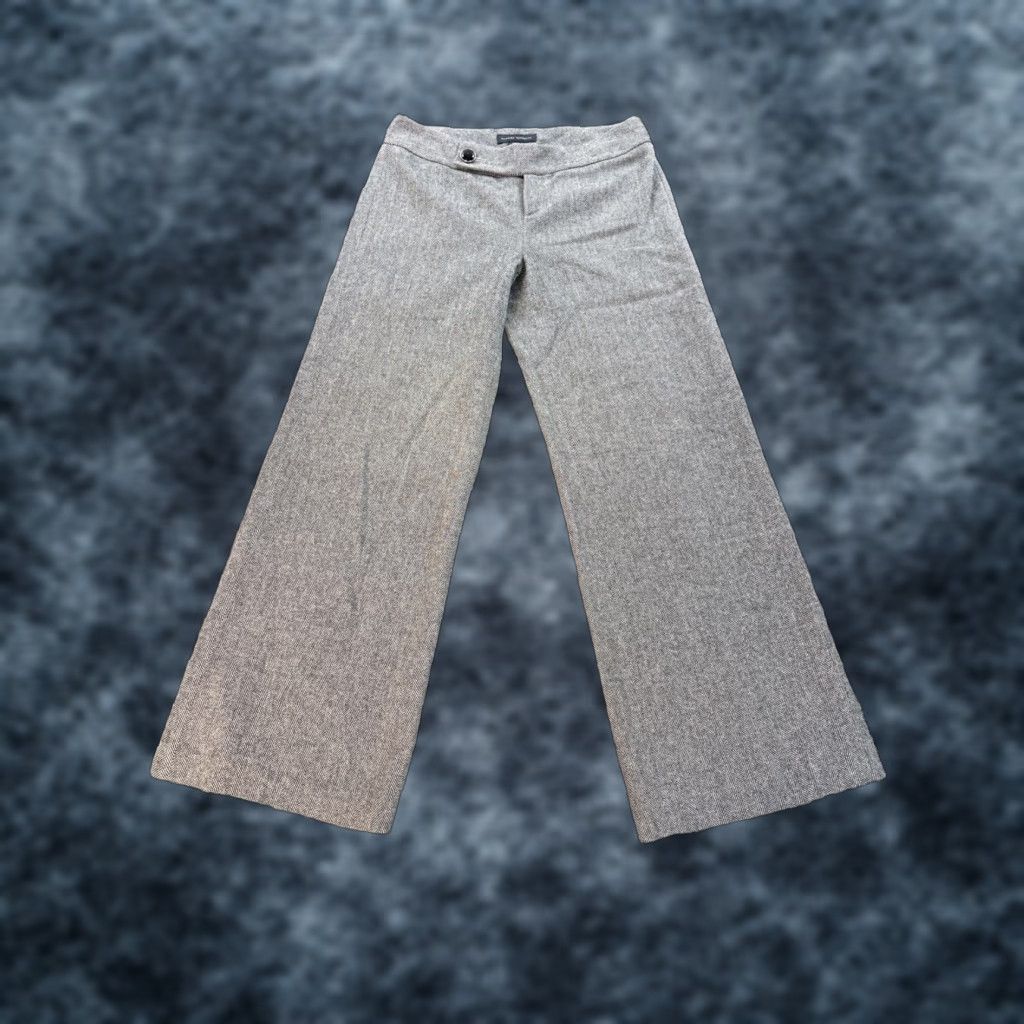 Banana Republic VINTAGE Banana Republic Pants Womens 28x29 Wool Houndstooth Dress Pants Grey Baggy Wide-Leg 28 29in Womens Size 28" / US 6 / IT 42 - 1 Thumbnail