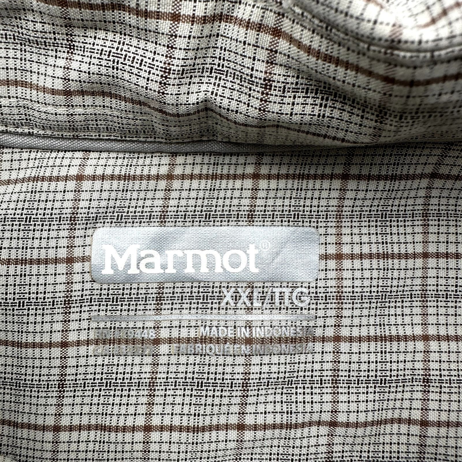 Marmot Marmot Micro Plaid Button Shirt Men XXL Rayon Brown Beige Size US XXL / EU 58 / 5 - 3 Thumbnail
