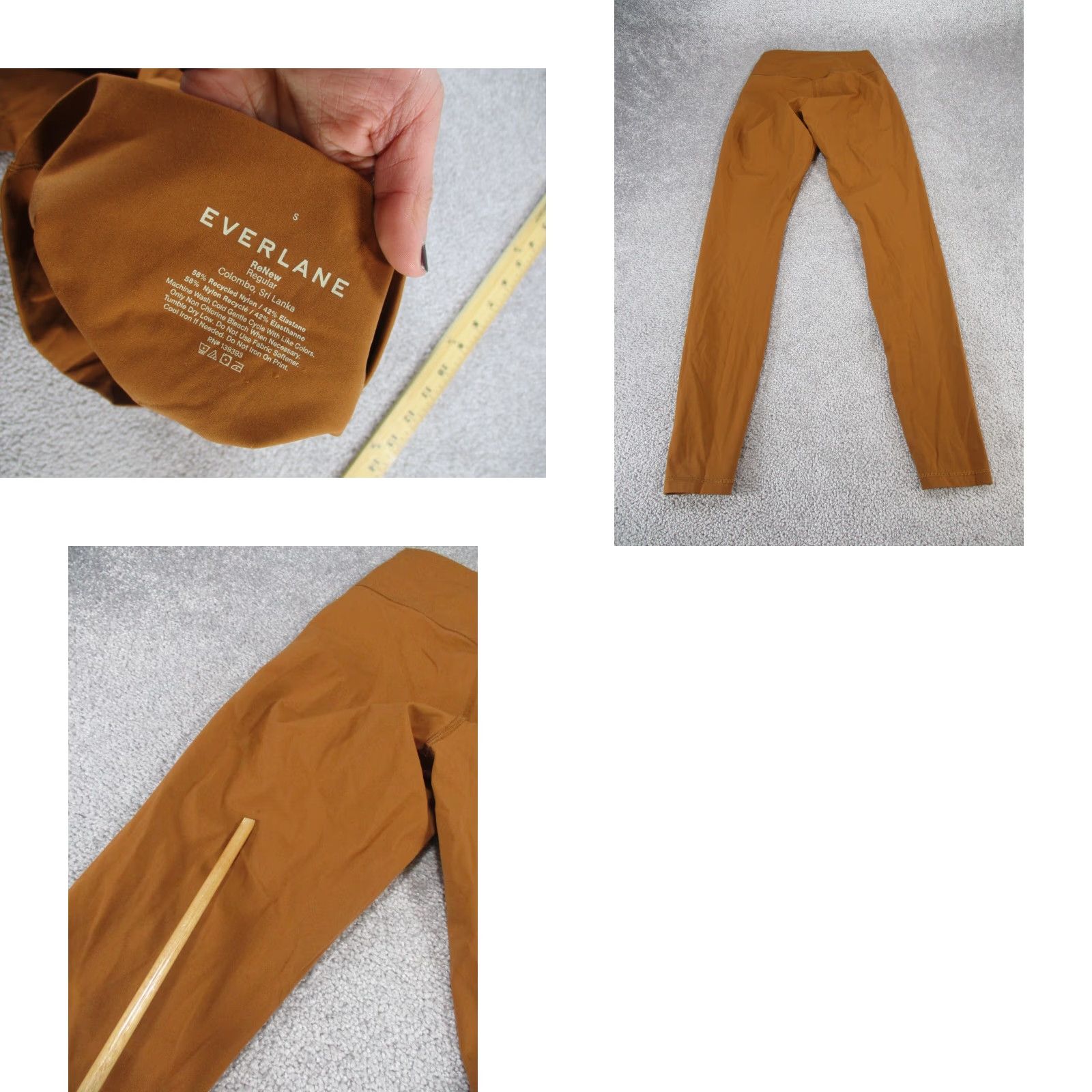Everlane EVERLANE Leggings Womens Small Orange Stretch Ankle Activewear Gym Yoga Size 28" / US 6 / IT 42 - 8 Thumbnail