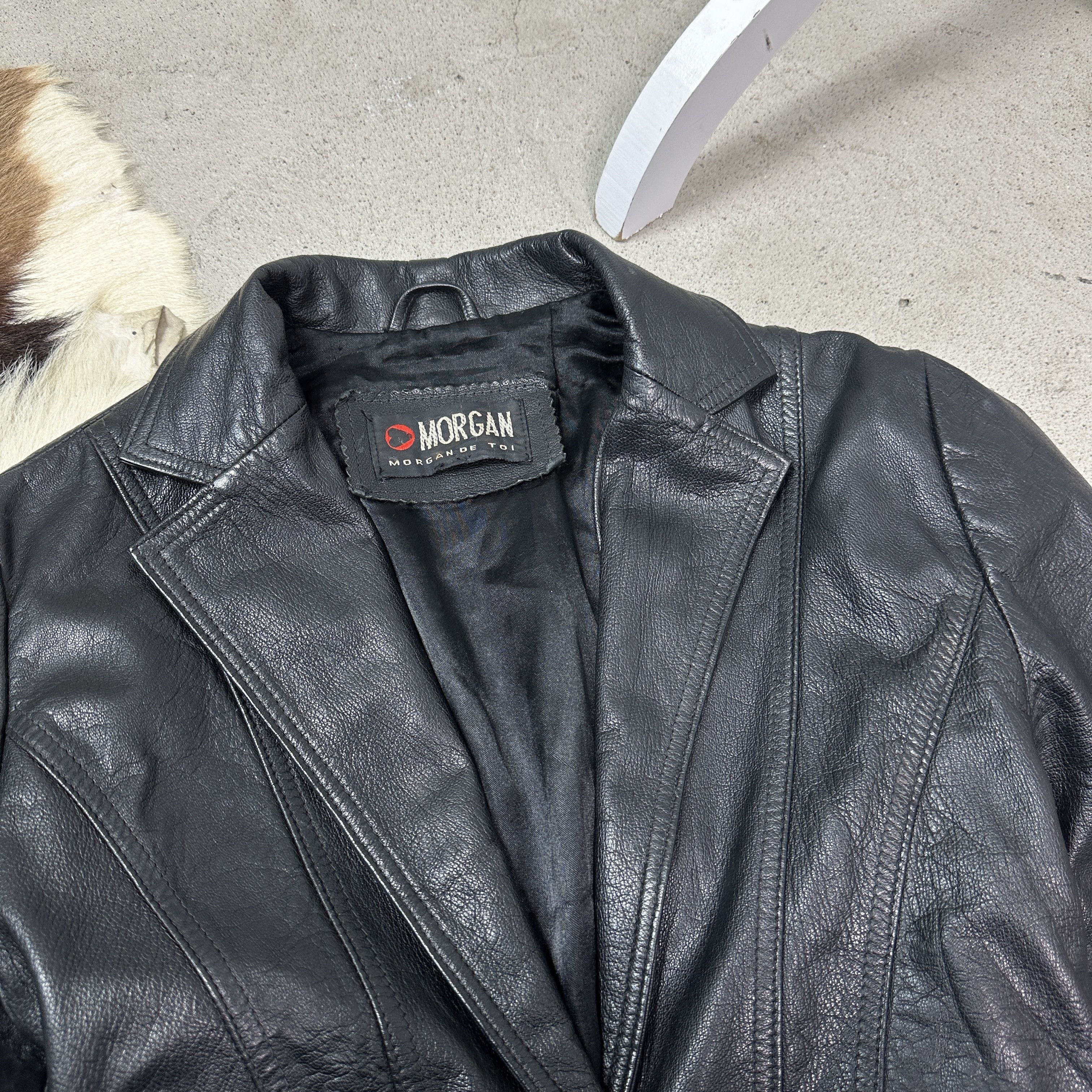 Vintage Vintage Avant Garde Grunge Biker Morgan Leather Jacket Y2K Size S / US 4 / IT 40 - 7 Thumbnail