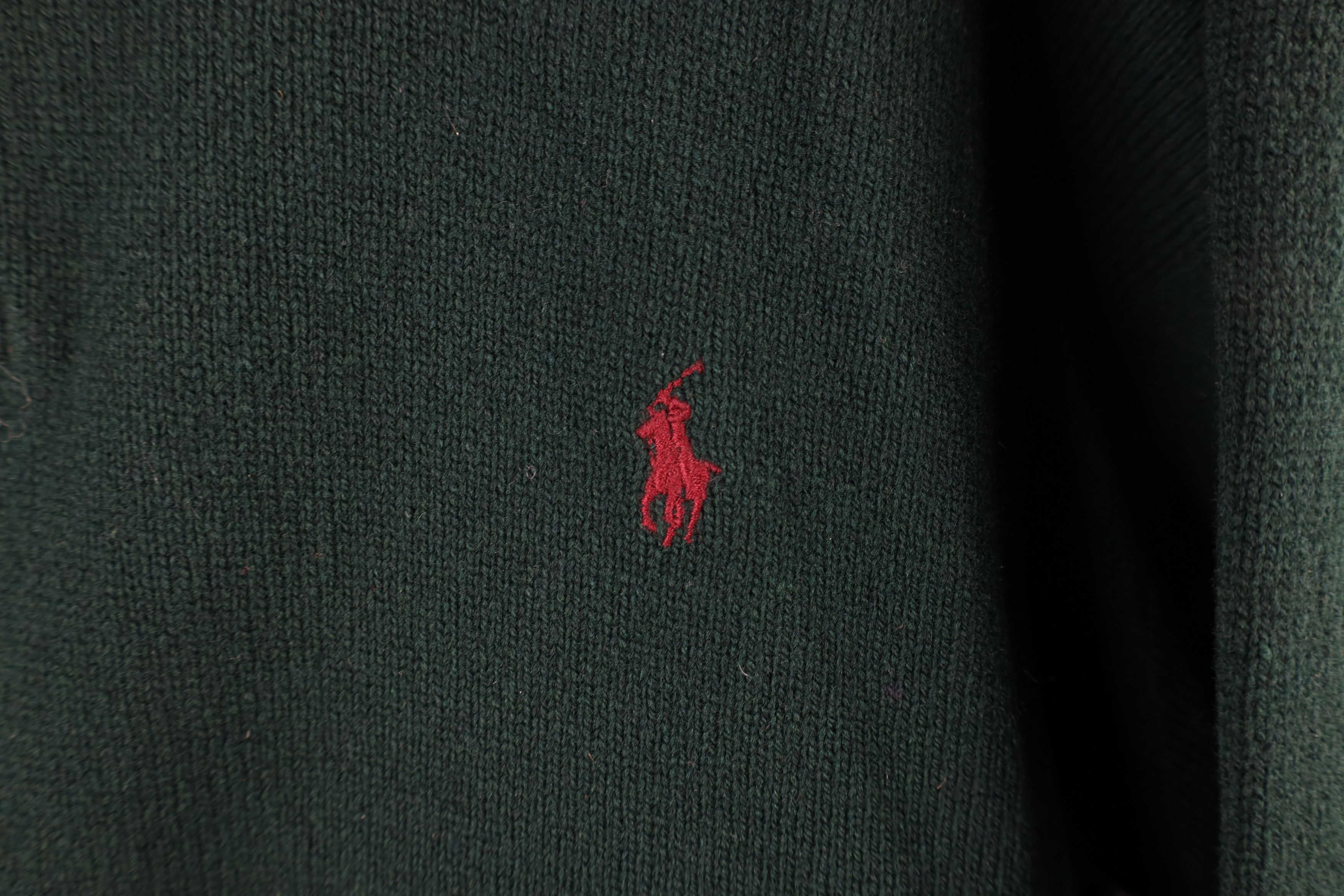 Polo Ralph Lauren Vintage 90s Ralph Lauren Knit Collared Sweater Green Size US XL / EU 56 / 4 - 4 Thumbnail