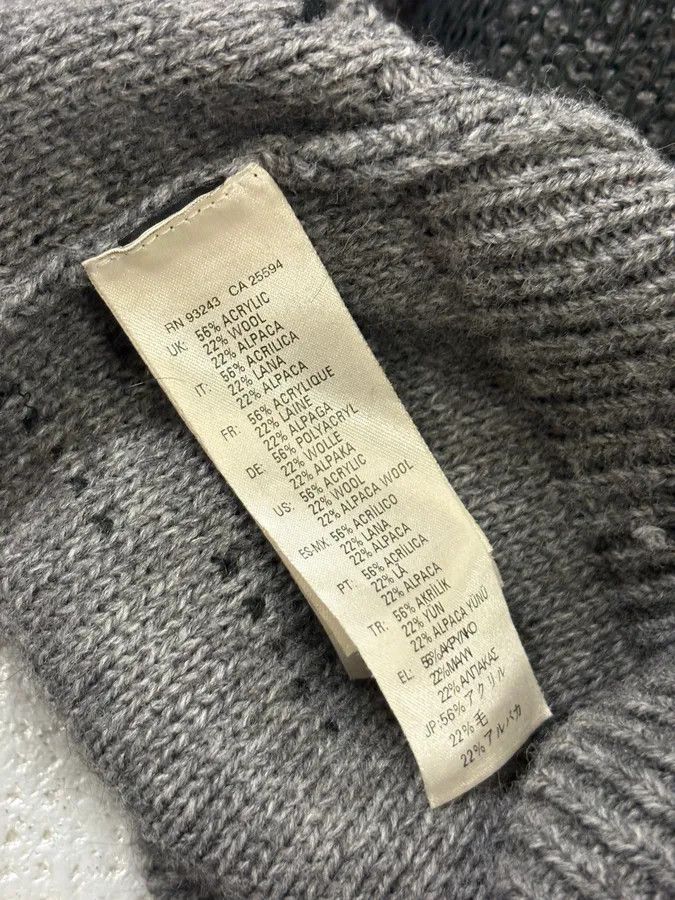 Diesel Diesel Grey Wool Net Distressed Sweater Size US M / EU 48-50 / 2 - 8 Thumbnail