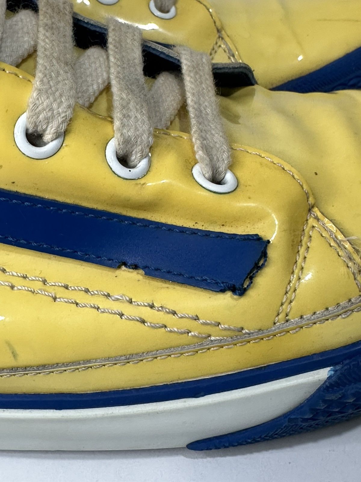 Yves Saint Laurent Vintage Yves Saint Laurent Yellow Patent Leather Y Sneakers. Size US 8 / EU 41 - 10 Thumbnail