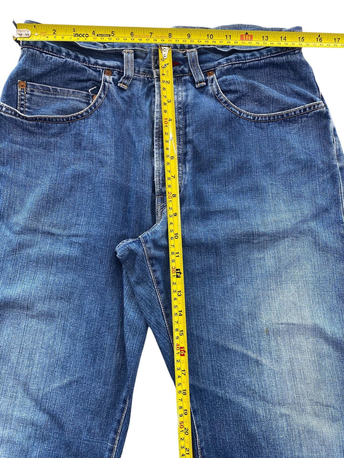 Japanese Brand Japanese Brand Faded Wash Ripped Straight Leg Style Jeans Size US 30 / EU 46 - 6 Thumbnail