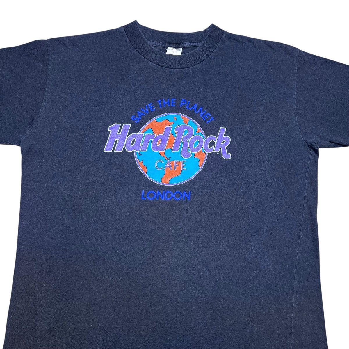 Hard Rock Cafe Vintage 1990s Hard Rock Cafe Save The Planet London Tee Size US L / EU 52-54 / 3 - 4 Thumbnail