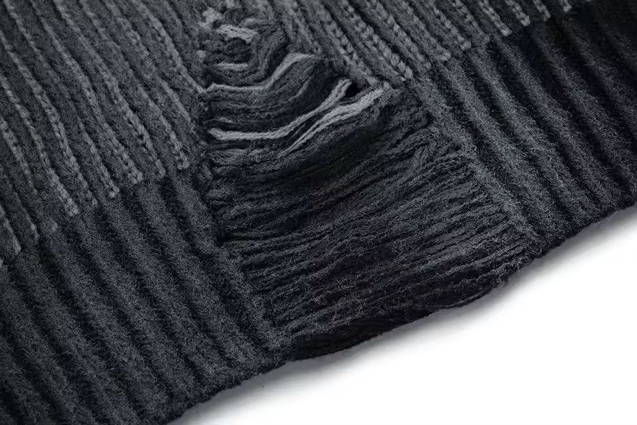 Other Retro Distressed Hole Knitted Hip Hop Vintage Sweater Size US M / EU 48-50 / 2 - 4 Thumbnail