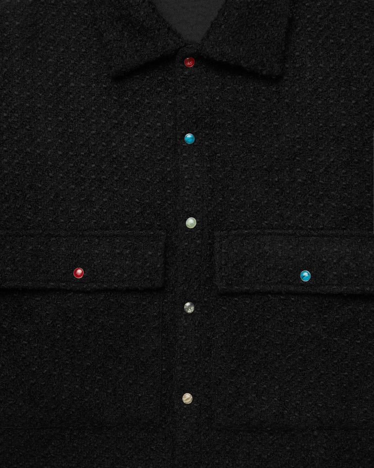 Fugazi Random Snap Tweed Overshirt Black Size US M / EU 48-50 / 2 - 2 Thumbnail