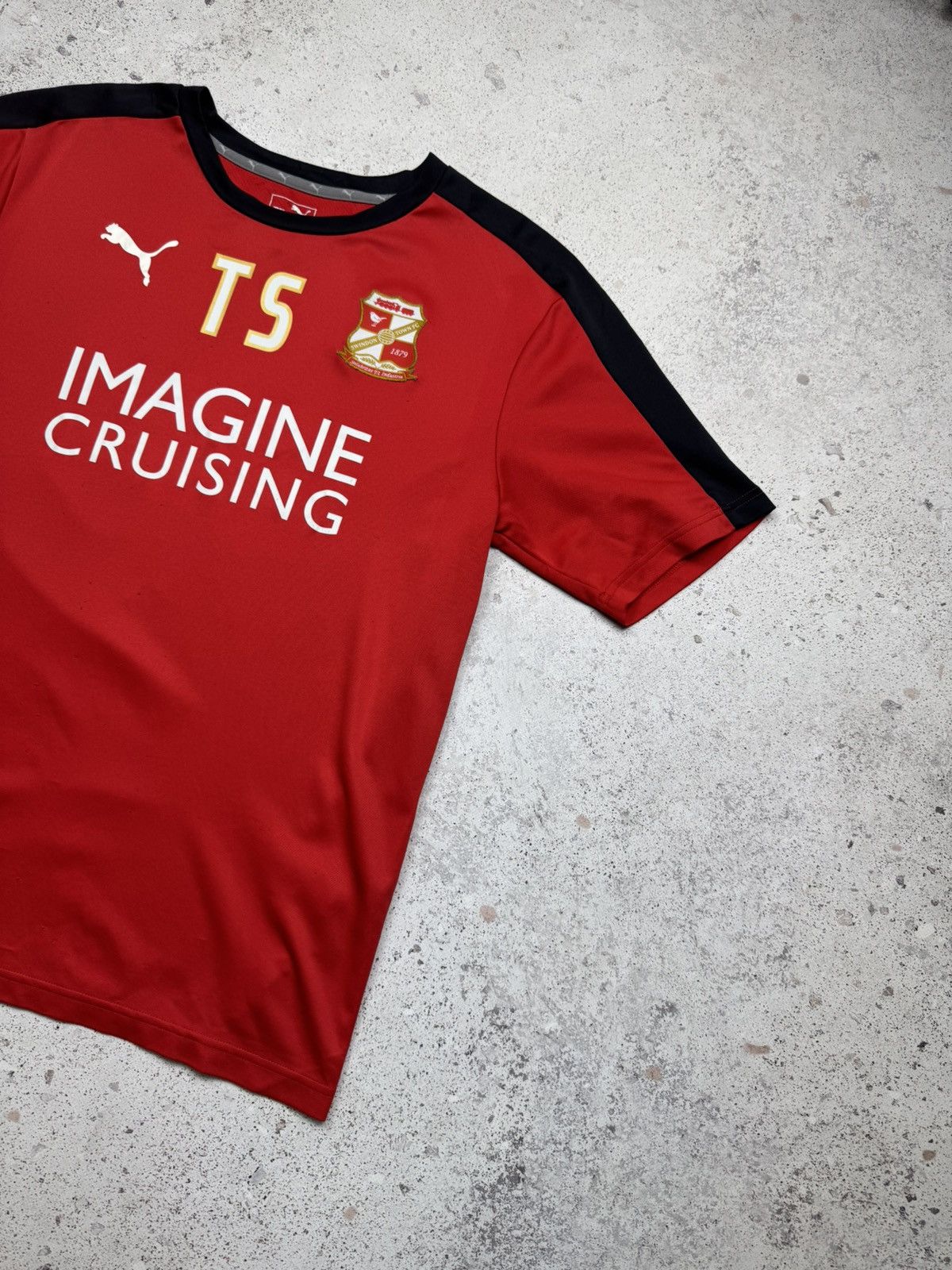 Puma #15 Swindon Town FC Jersey Football Soccer Shirt Red Puma Size US M / EU 48-50 / 2 - 3 Thumbnail