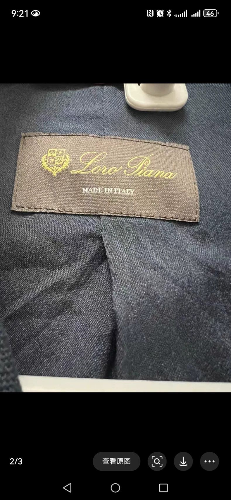 Loro Piana LORO PIANA A dark blue suit jacket Size 40L - 2 Thumbnail