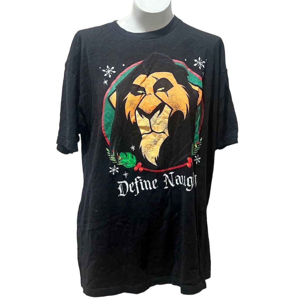 Disney Title: Disney The Lion King Scar "Define Naughty" Black Tee Size US XXL / EU 58 / 5 - 9 Thumbnail