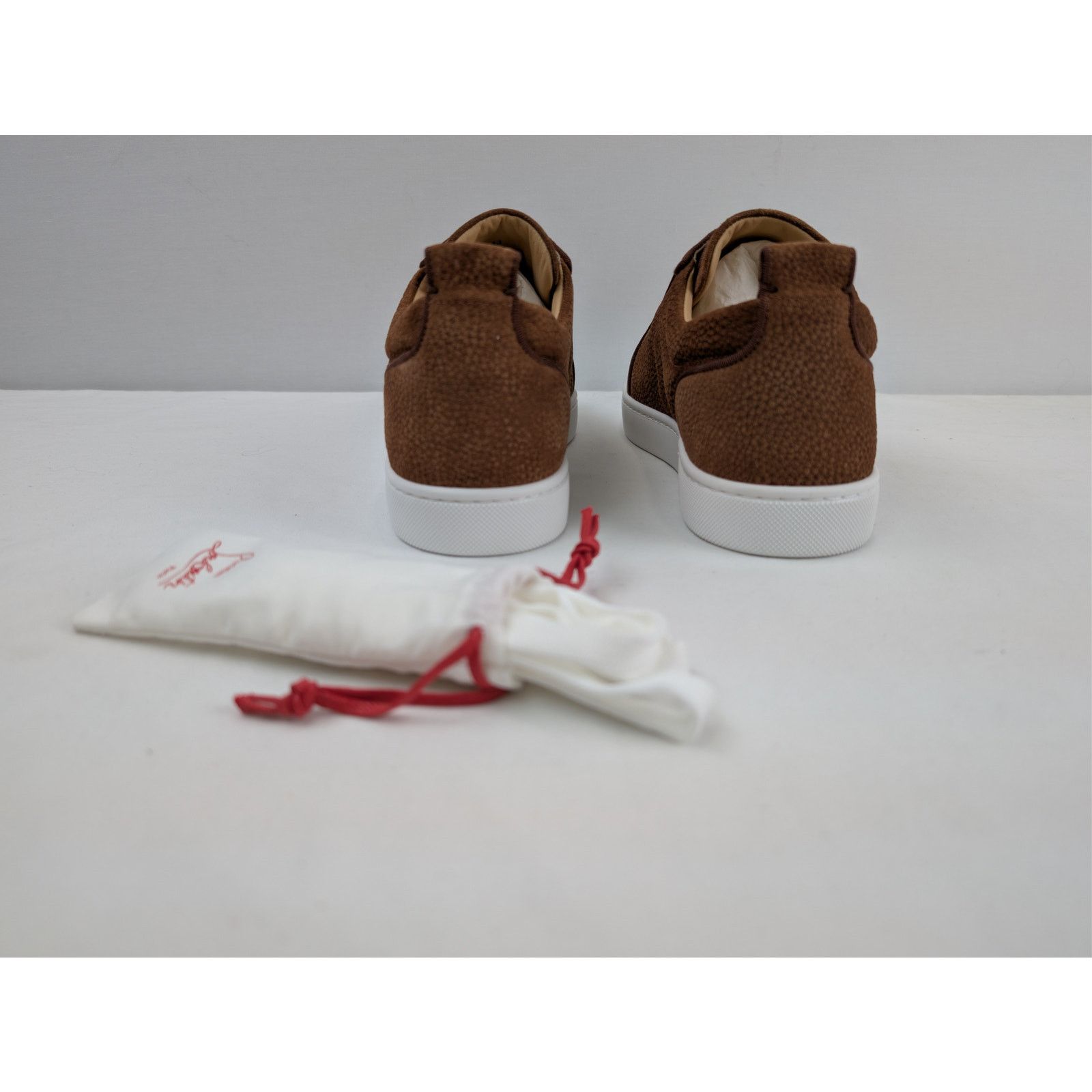 Christian Louboutin o1rshd1 Louis Junior Orlato Flat Shoe Sneakers Brown/White Size US 10 / EU 43 - 11 Thumbnail