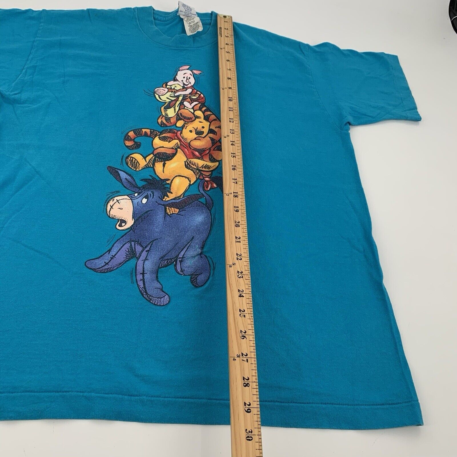 Disney Vintage 1990s Pooh and Friend Disney T-Shirt Bright Blue Size US XL / EU 56 / 4 - 11 Thumbnail