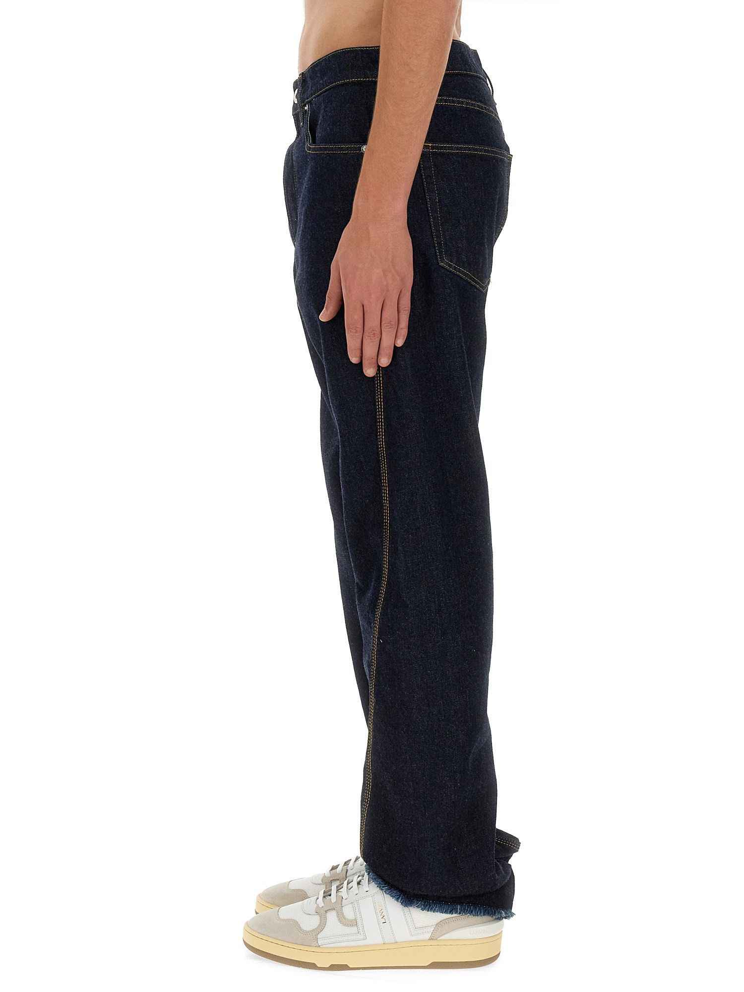 Lanvin o1y0125 Jeans Pant in Navy Blue Size US 30 / EU 46 - 3 Thumbnail