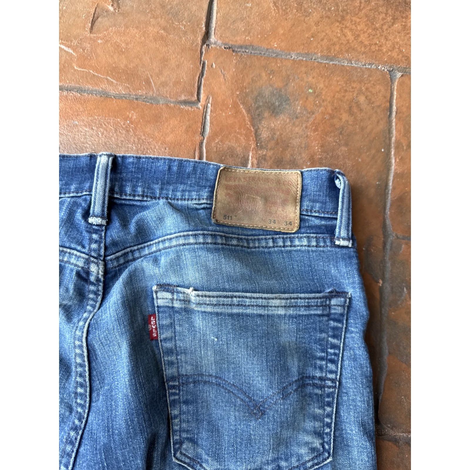 Levi's Levi's Jeans 511 White Oak Cone Denim Distressed 34x34 Blue Regular Men Size US 34 / EU 50 - 4 Thumbnail