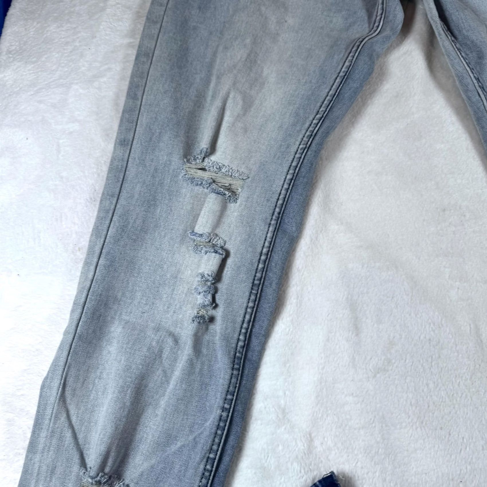 Vintage ROCKSTAR ORIGINAL Jeans Mens 42 Light Wash Flared Distressed Skelman 38 In Inseam Jeans Size US 42 / EU 58 - 4 Thumbnail